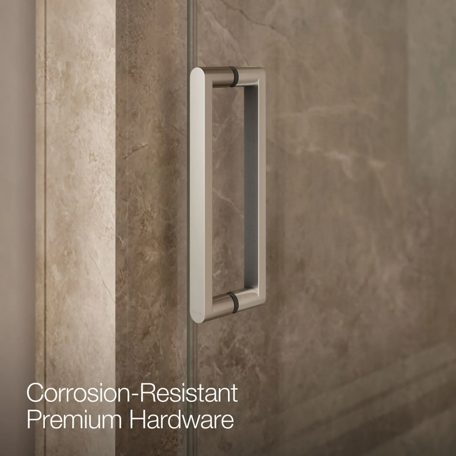 27-5/16"-31-1/8" W x 70" H pivot shower door with 1/4"-thick Crystal Clear glass^Kohler Hot