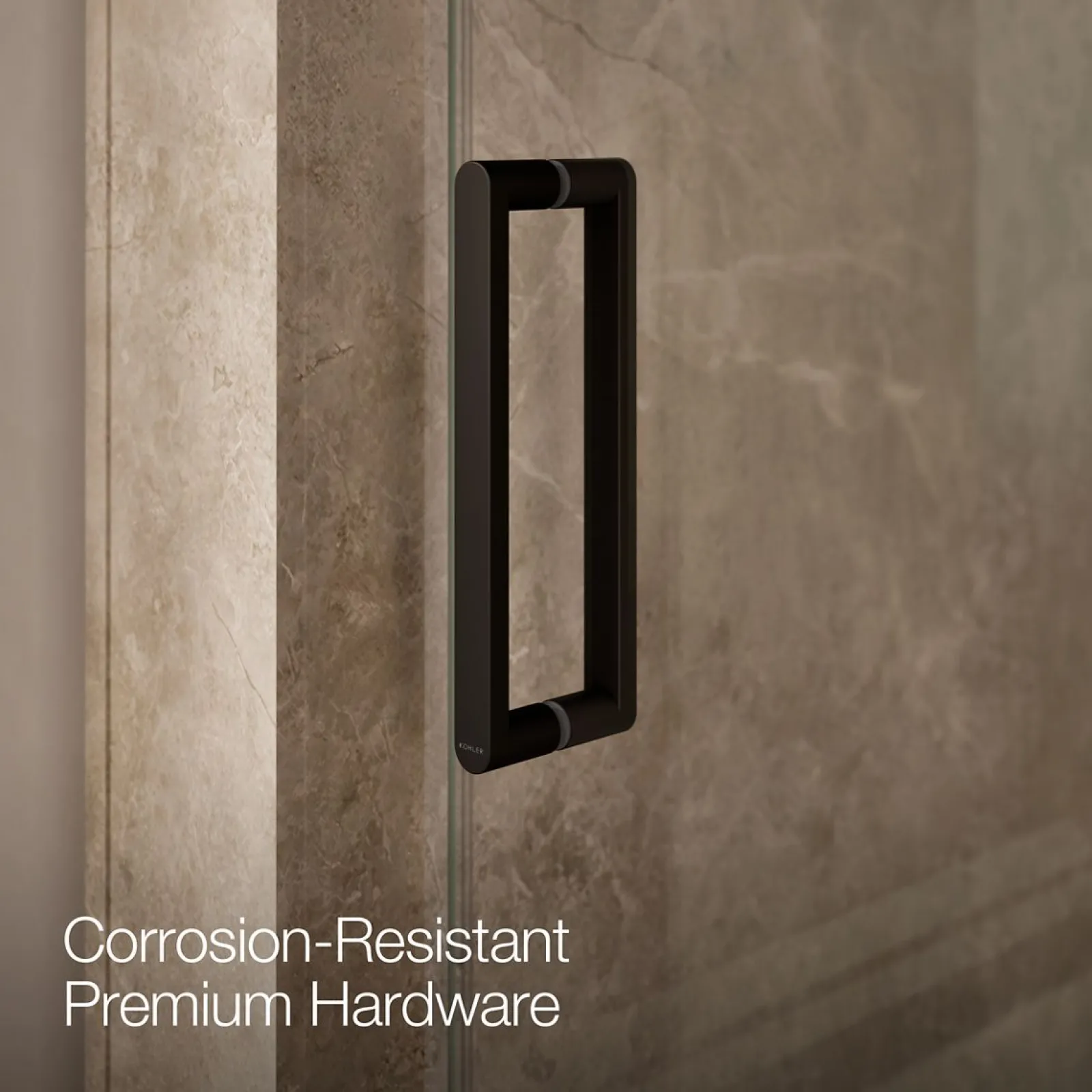 27-5/16"-31-1/8" W x 70" H pivot shower door with 1/4"-thick Crystal Clear glass^Kohler Hot