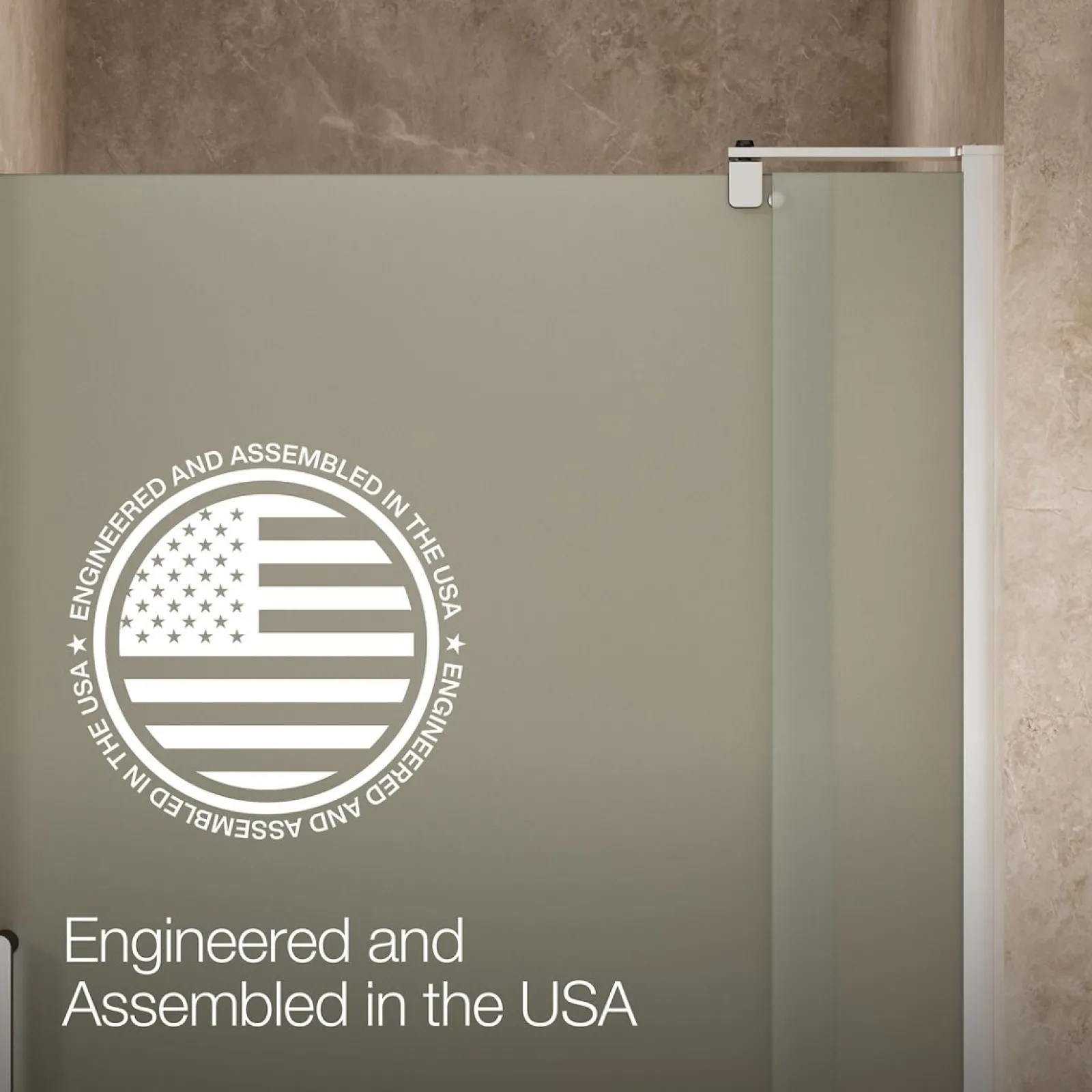 39-1/8"-44" W x 70" H pivot shower door with 5/16"-thick Frosted glass^Kohler Best