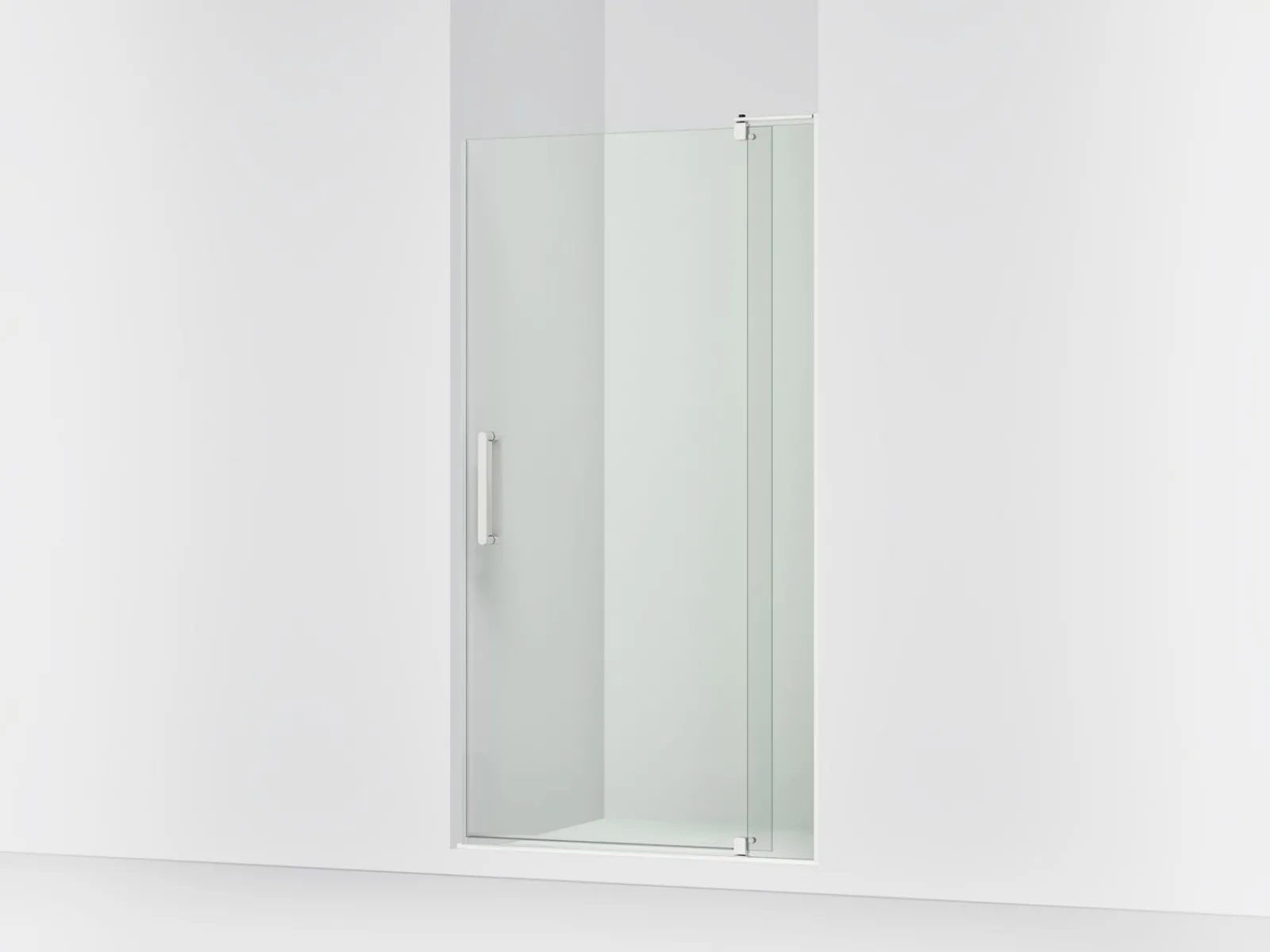 39-1/8"-44" W x 74" H pivot shower door with 5/16"-thick Crystal Clear glass^Kohler Clearance