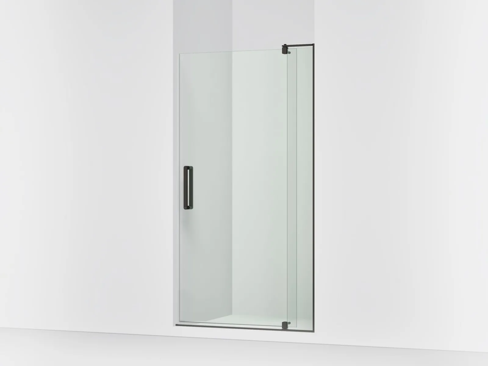 39-1/8"-44" W x 74" H pivot shower door with 5/16"-thick Crystal Clear glass^Kohler Clearance