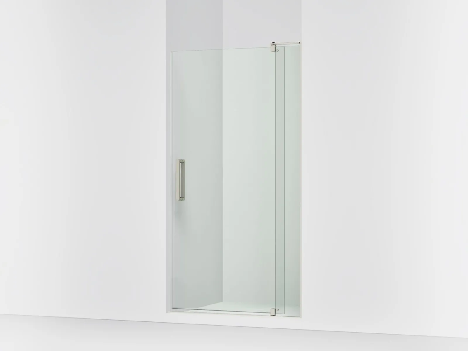 39-1/8"-44" W x 74" H pivot shower door with 5/16"-thick Crystal Clear glass^Kohler Clearance