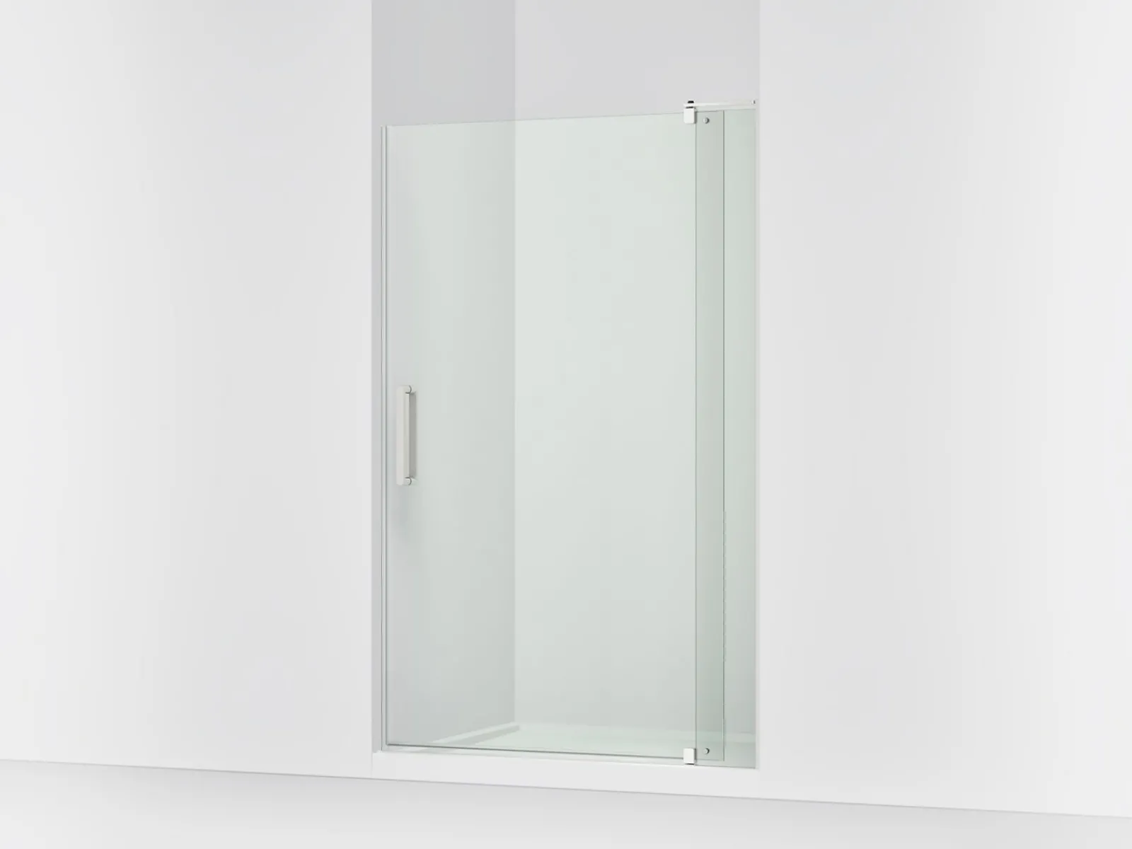 43-1/8"-48" W x 74" H pivot shower door with 5/16"-thick Crystal Clear glass^Kohler New