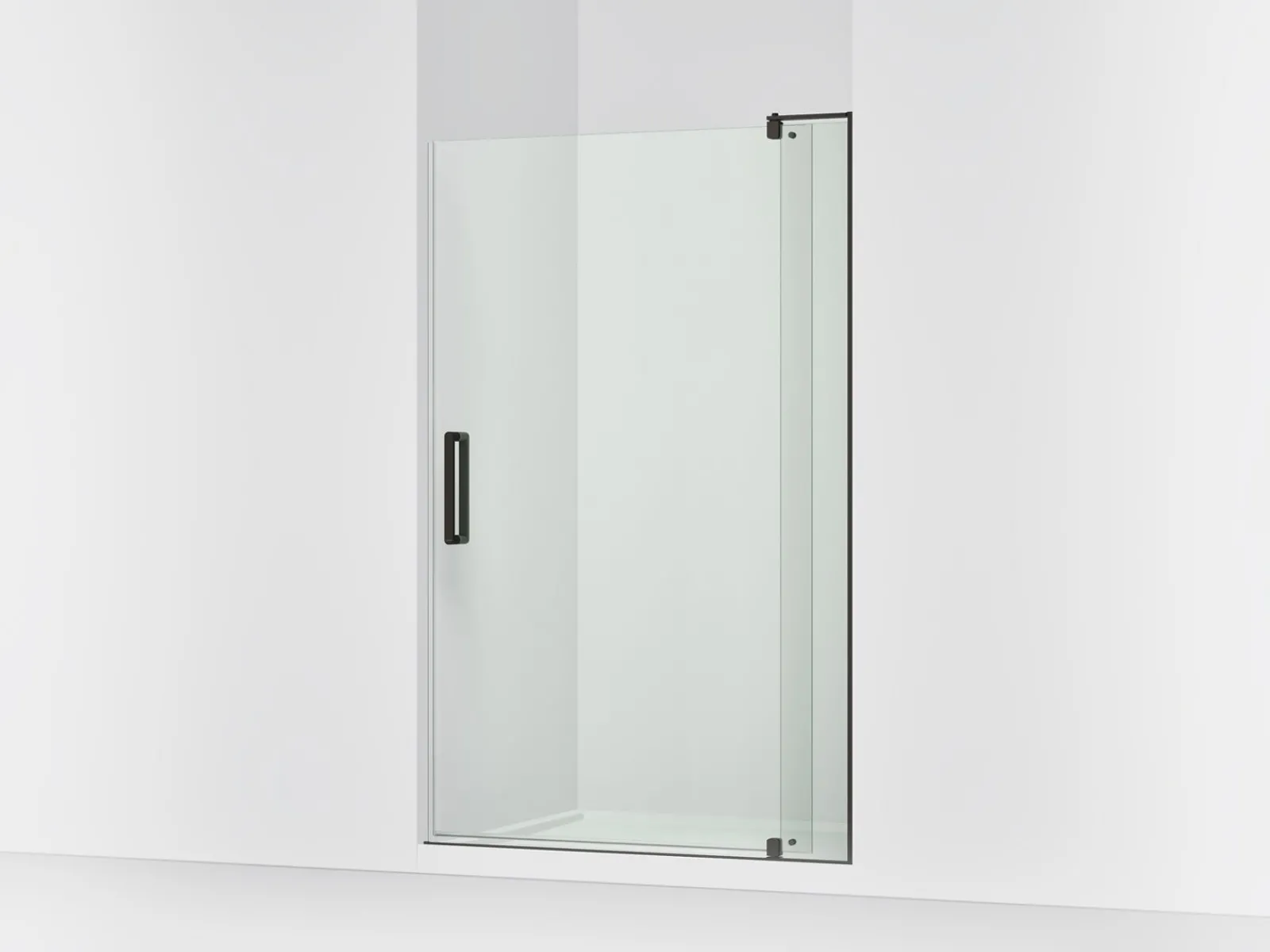 43-1/8"-48" W x 74" H pivot shower door with 5/16"-thick Crystal Clear glass^Kohler New