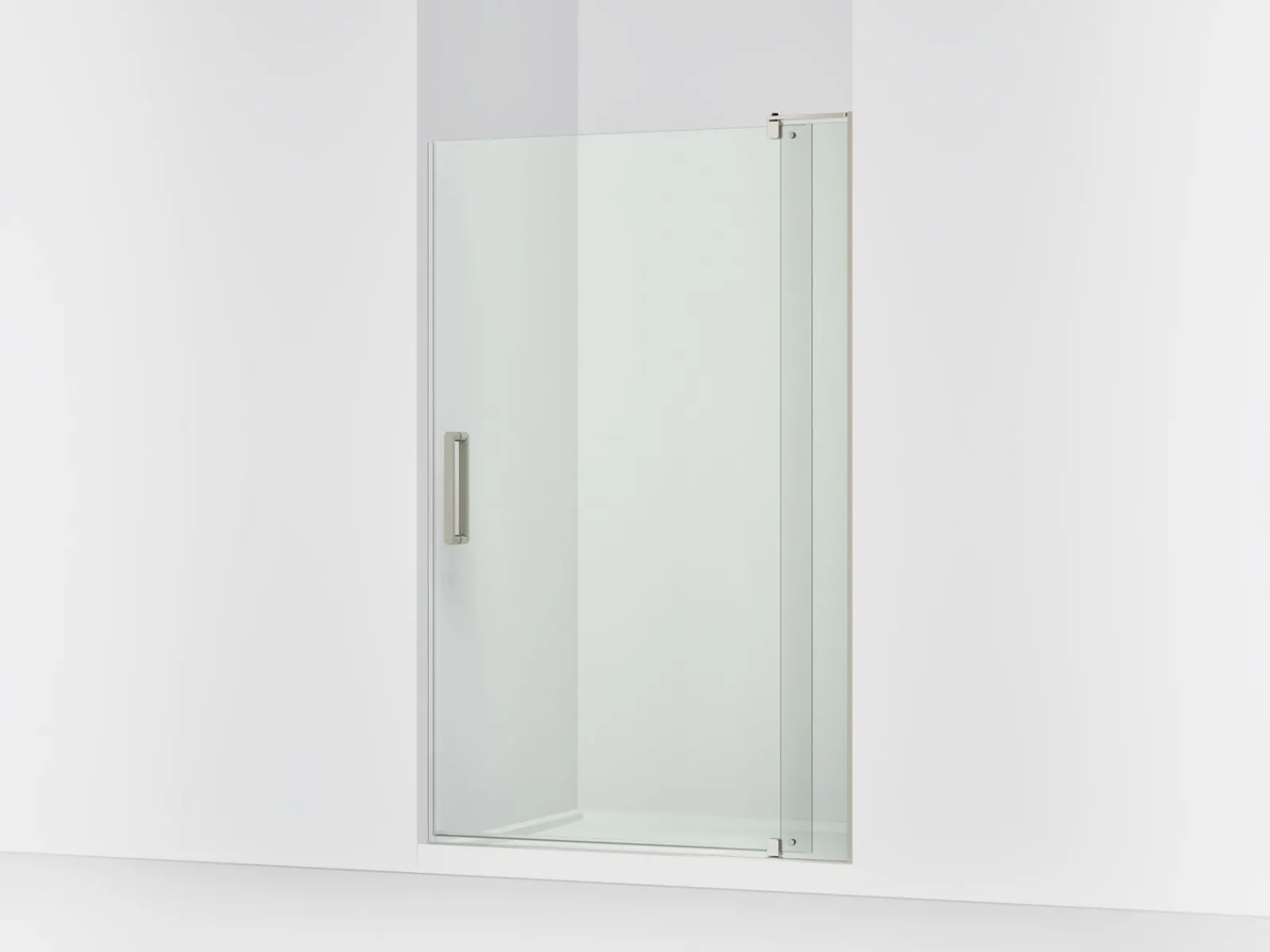 43-1/8"-48" W x 74" H pivot shower door with 5/16"-thick Crystal Clear glass^Kohler New