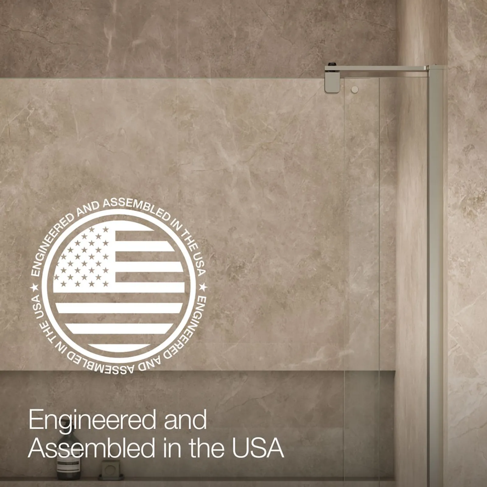 43-1/8"-48" W x 74" H pivot shower door with 5/16"-thick Crystal Clear glass^Kohler New