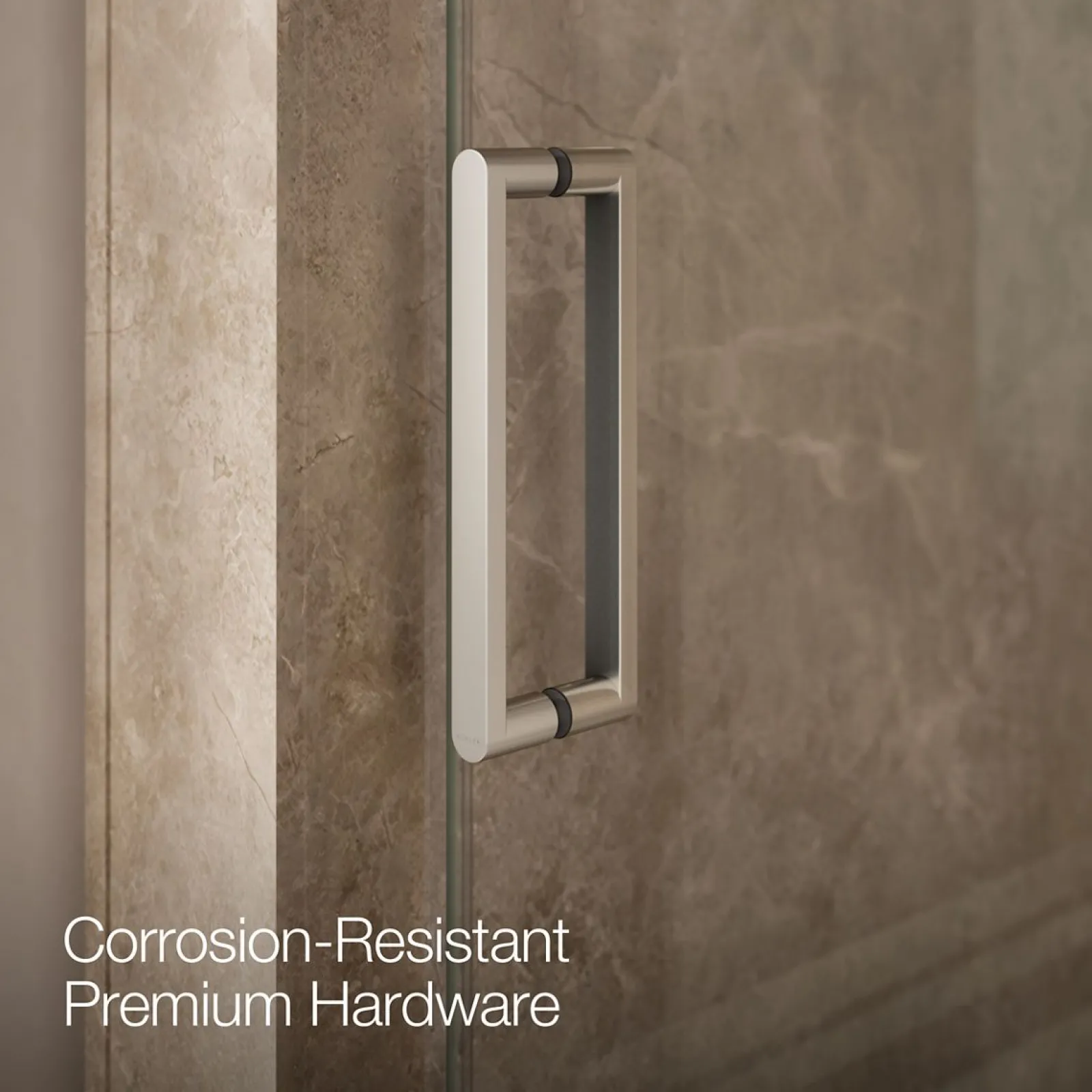 27-5/16"-31-1/8" W x 74" H pivot shower door with 5/16"-thick Crystal Clear glass^Kohler Best
