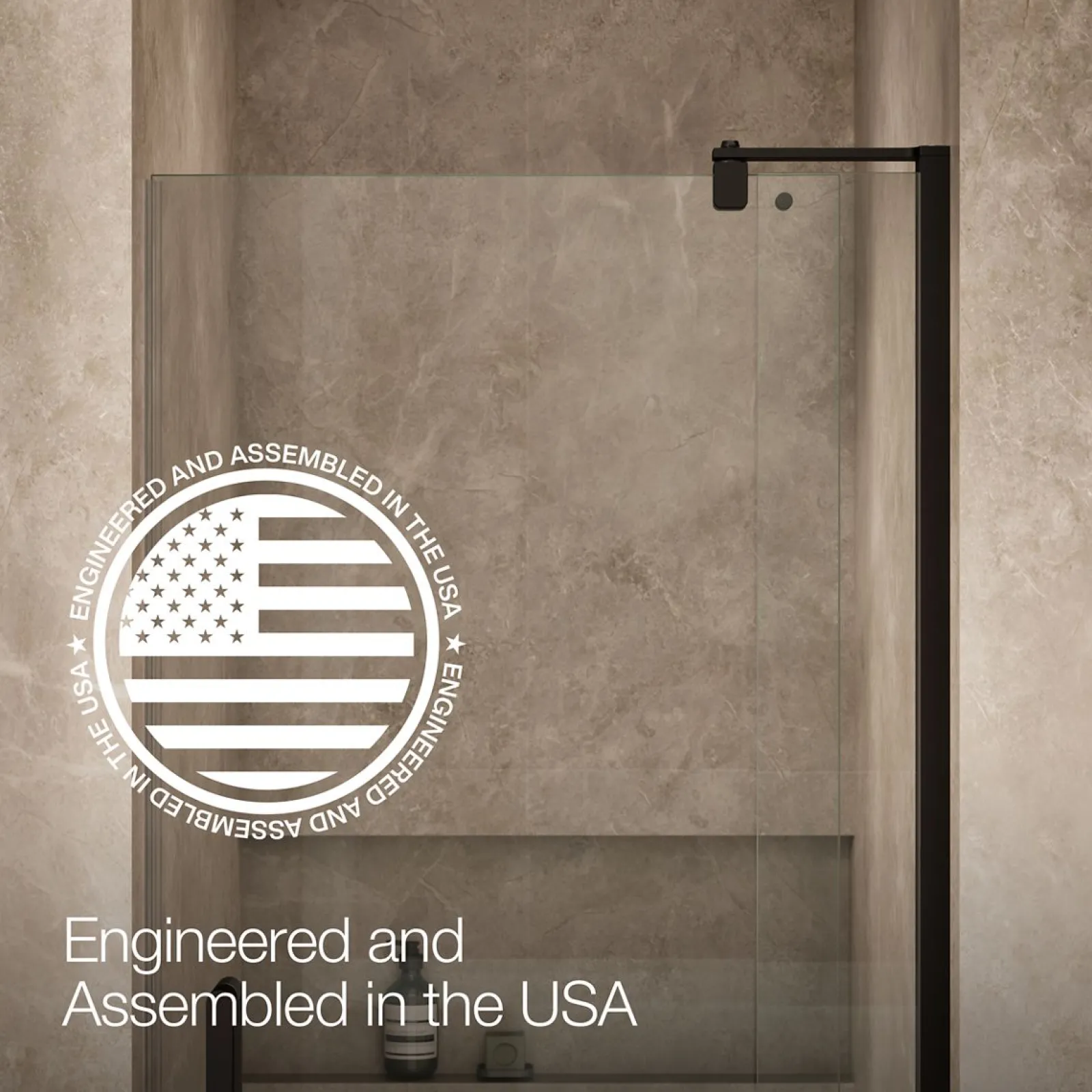 27-5/16"-31-1/8" W x 74" H pivot shower door with 5/16"-thick Crystal Clear glass^Kohler Best