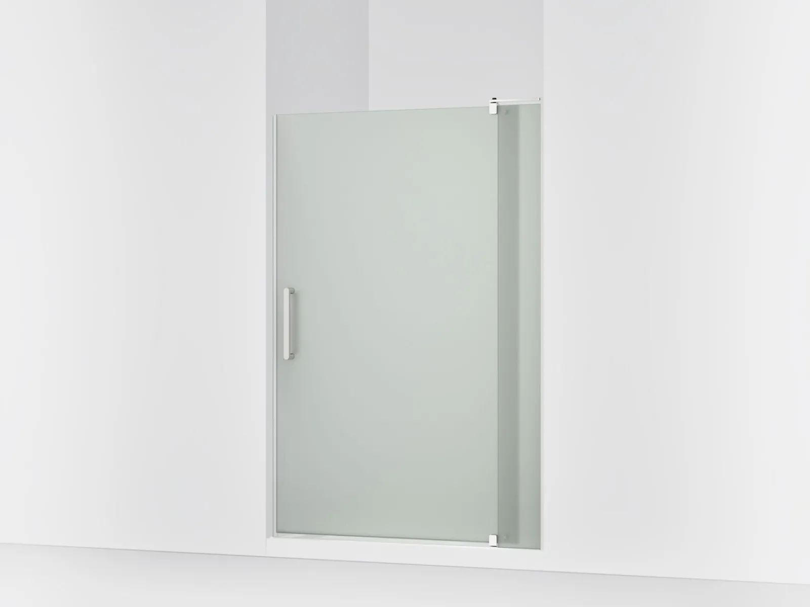 43-1/8"-48" W x 70" H pivot shower door with 5/16"-thick Frosted glass^Kohler