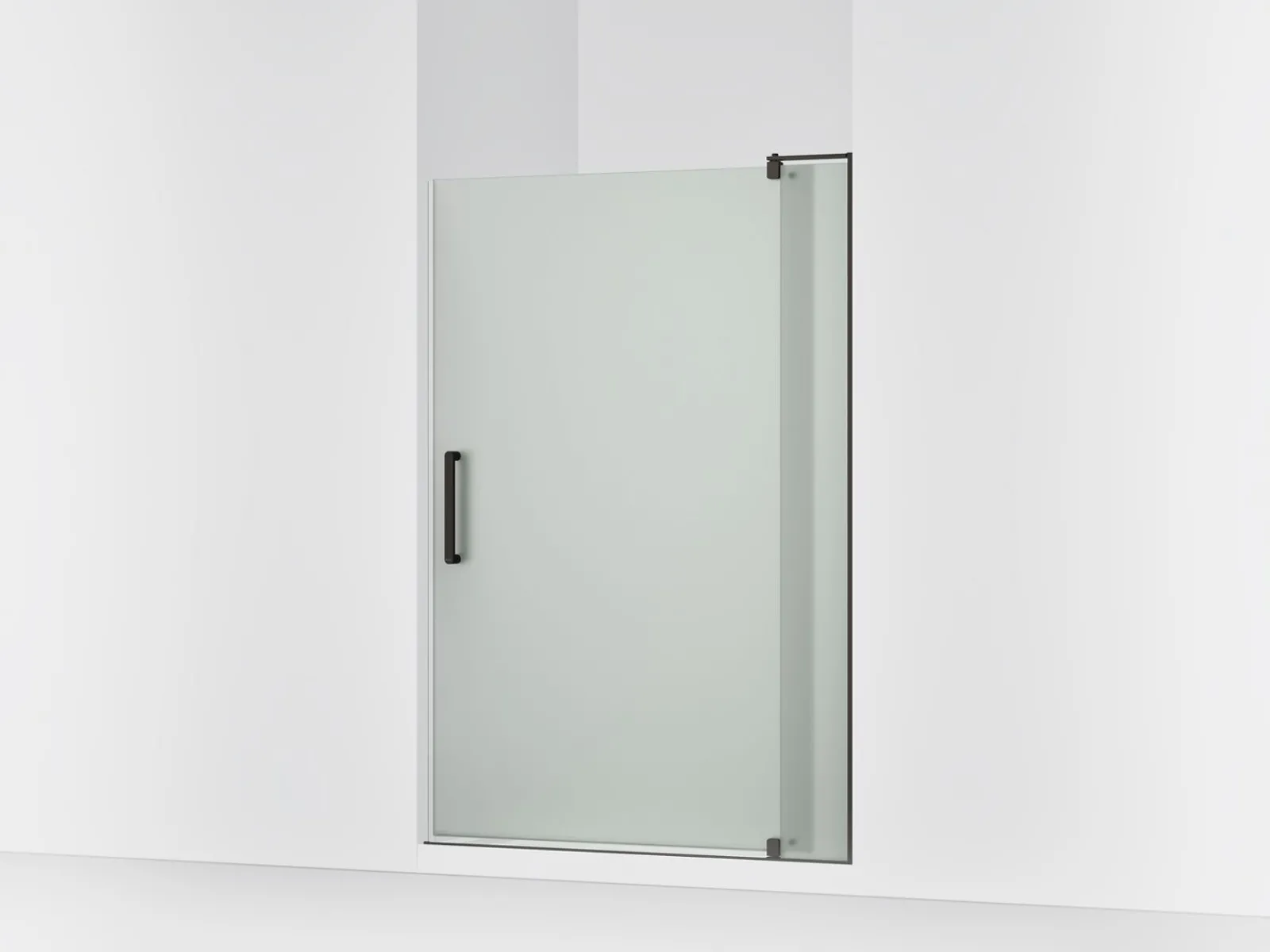 43-1/8"-48" W x 70" H pivot shower door with 5/16"-thick Frosted glass^Kohler