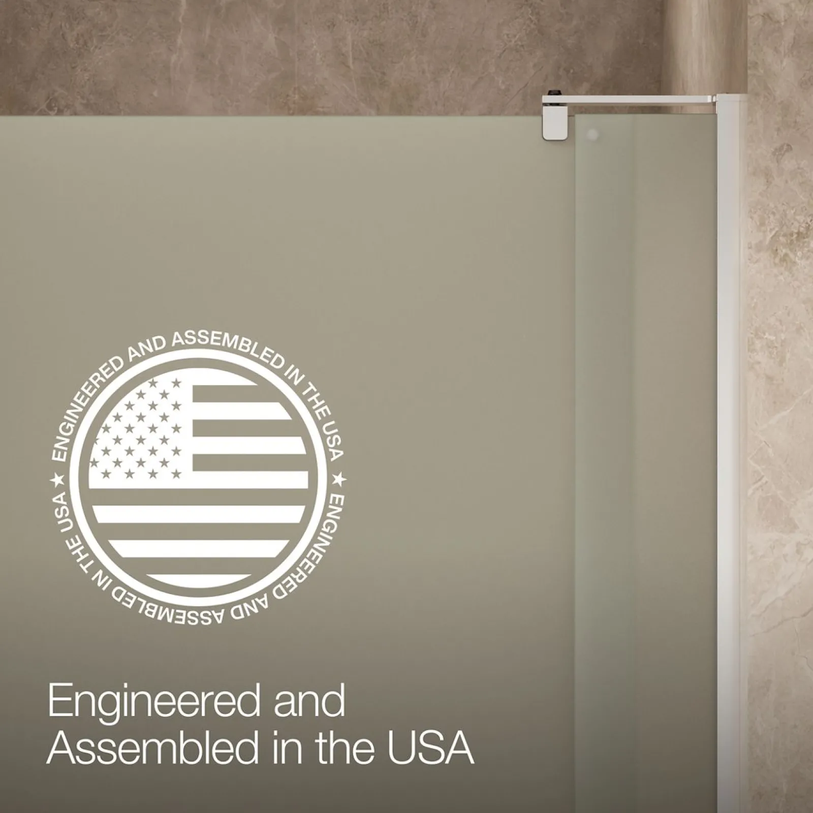 43-1/8"-48" W x 70" H pivot shower door with 5/16"-thick Frosted glass^Kohler