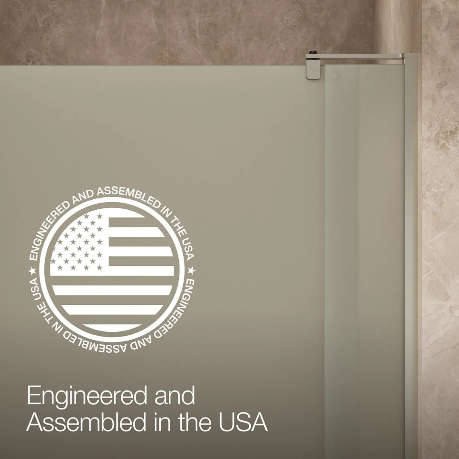 43-1/8"-48" W x 70" H pivot shower door with 5/16"-thick Frosted glass^Kohler