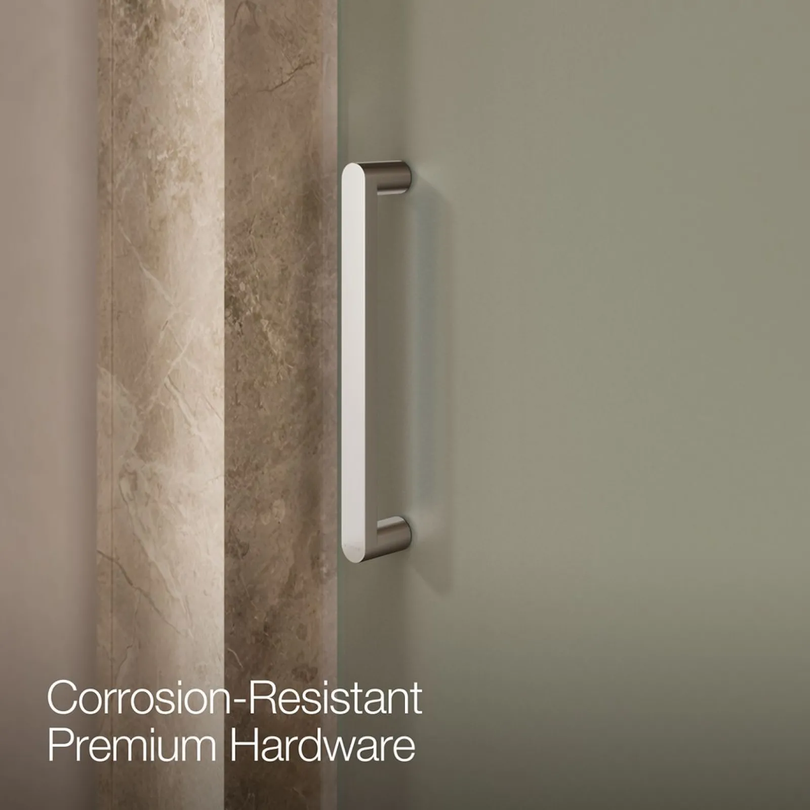 35-1/8"-40" W x 70" H pivot shower door with 5/16"-thick Frosted glass^Kohler Best