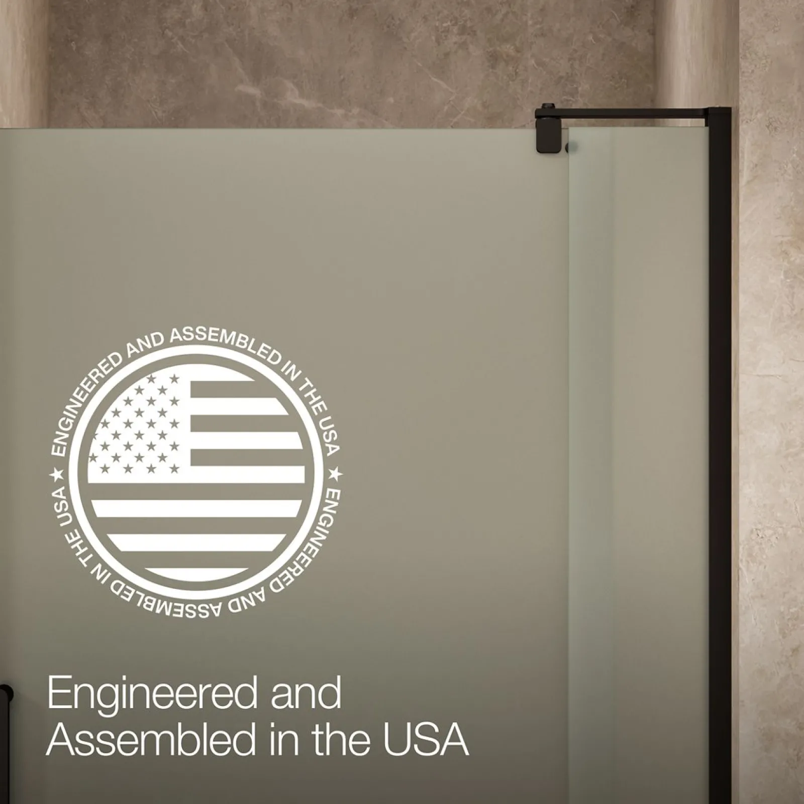 35-1/8"-40" W x 70" H pivot shower door with 5/16"-thick Frosted glass^Kohler Best
