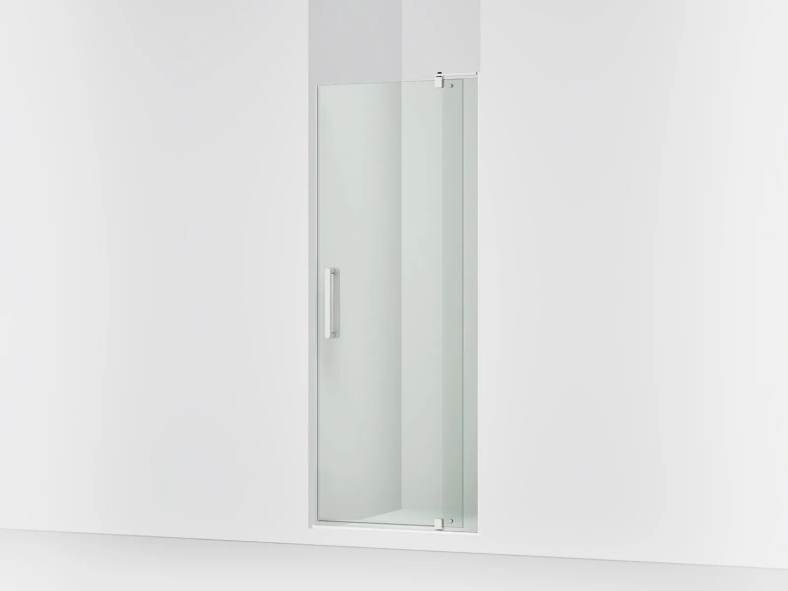 31-1/8"-36" W x 74" H pivot shower door with 5/16"-thick Crystal Clear glass^Kohler New