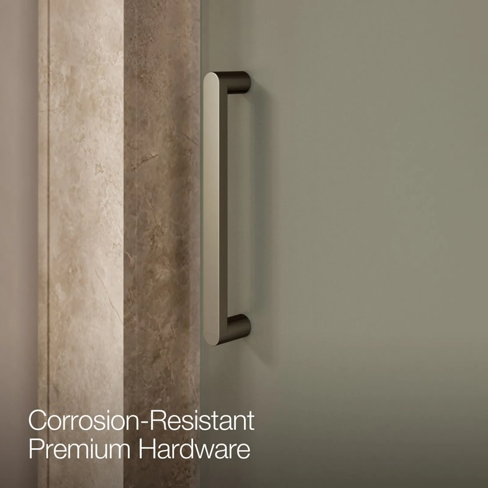 31-1/8"-36" W x 70" H pivot shower door with 1/4"-thick Frosted glass^Kohler New