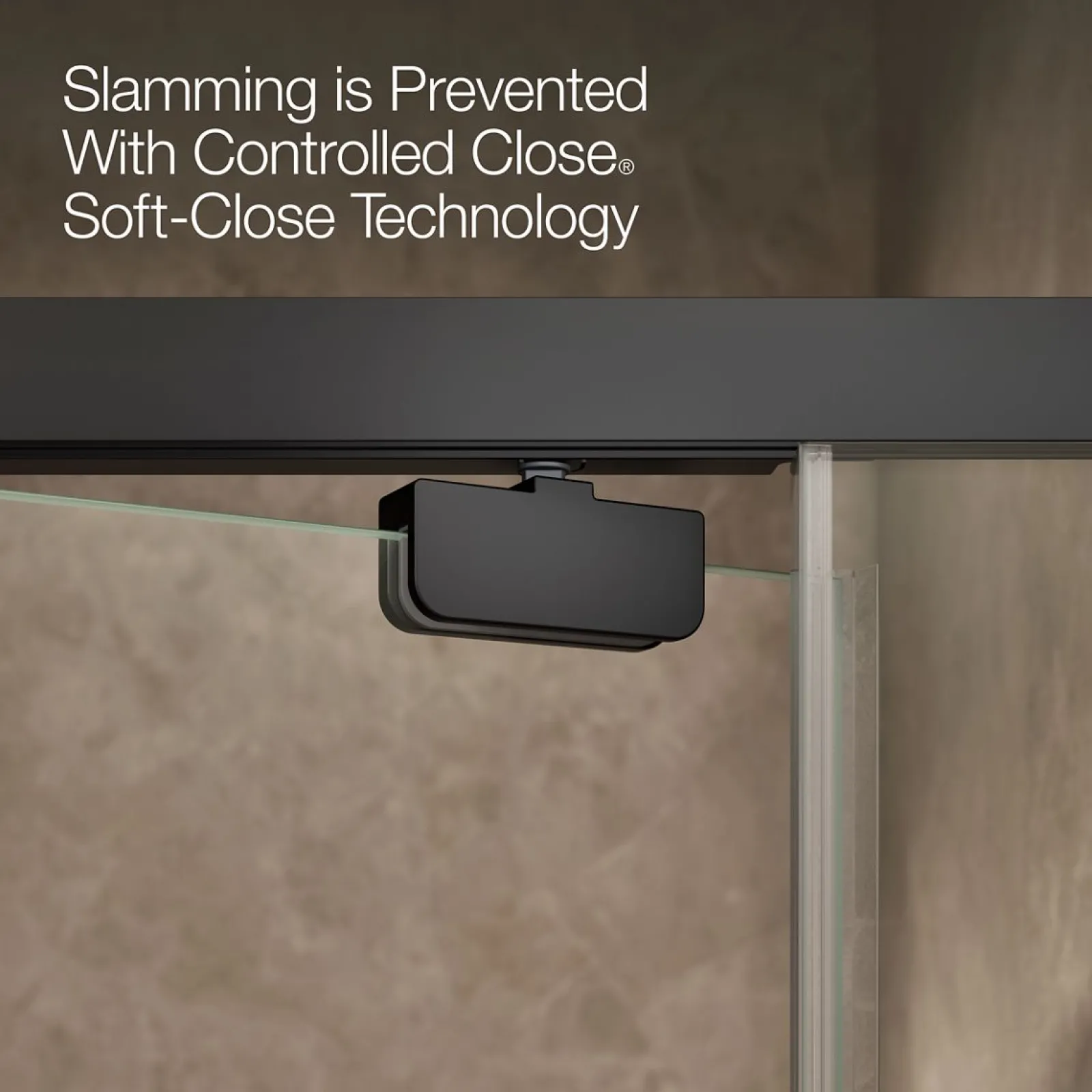 32"-36" W x 76" H pivot shower door with 5/16"-thick Crystal Clear glass^Kohler Hot