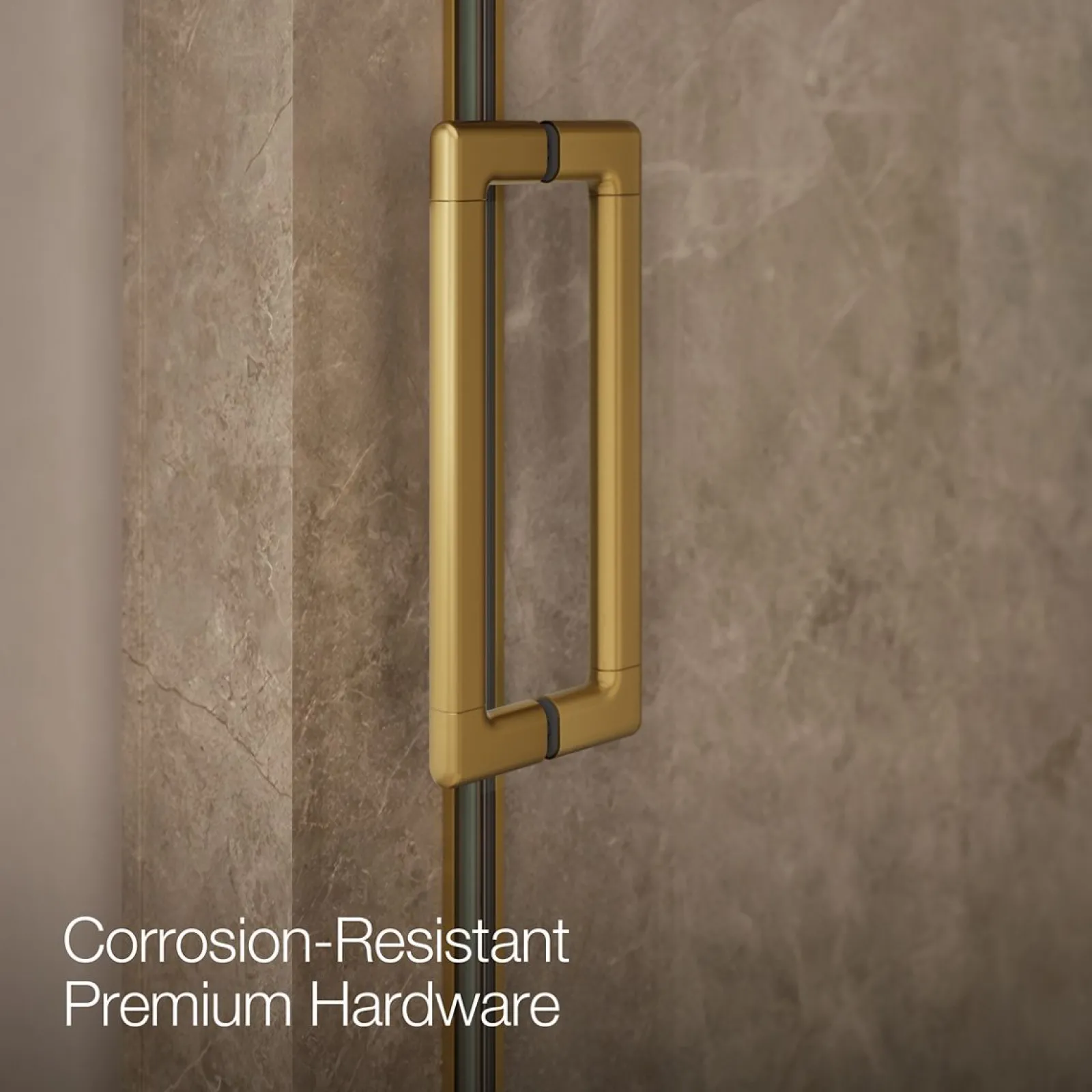 54"-60" W x 76" H pivot shower door with 5/16"-thick Crystal Clear glass^Kohler Outlet