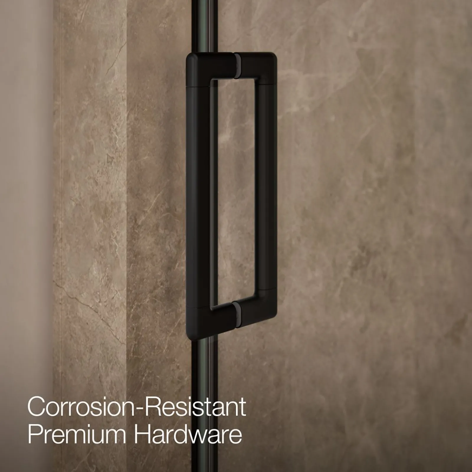 54"-60" W x 76" H pivot shower door with 5/16"-thick Crystal Clear glass^Kohler Outlet