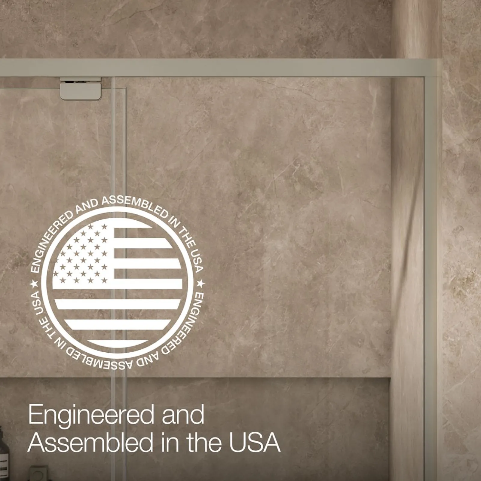 54"-60" W x 76" H pivot shower door with 5/16"-thick Crystal Clear glass^Kohler Outlet