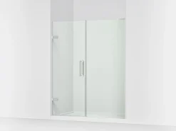 57-1/4"-58" W x 71-3/4" H pivot shower door with 3/8"-thick Crystal Clear glass^Kohler Online
