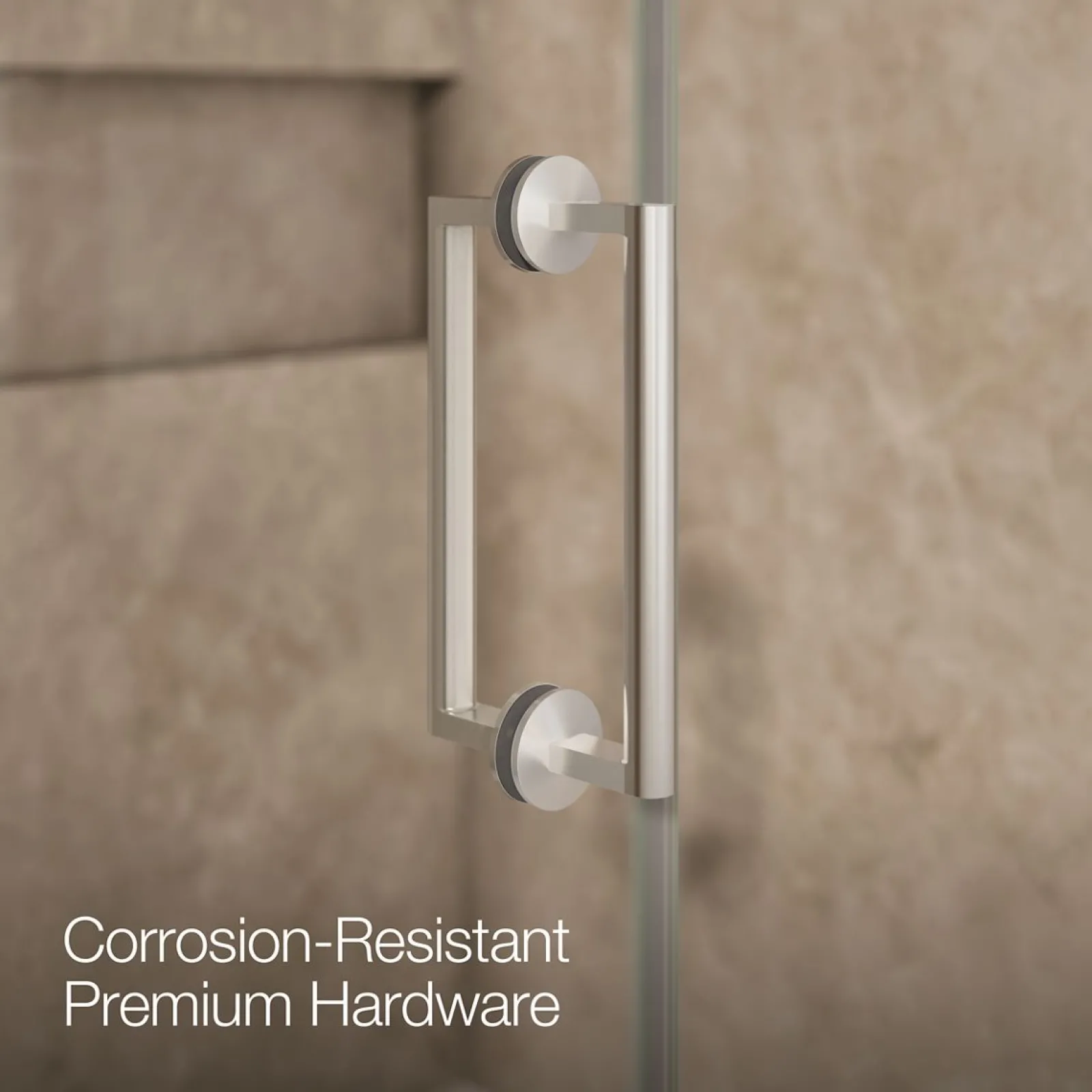 57-1/4"-58" W x 71-3/4" H pivot shower door with 3/8"-thick Crystal Clear glass^Kohler Online