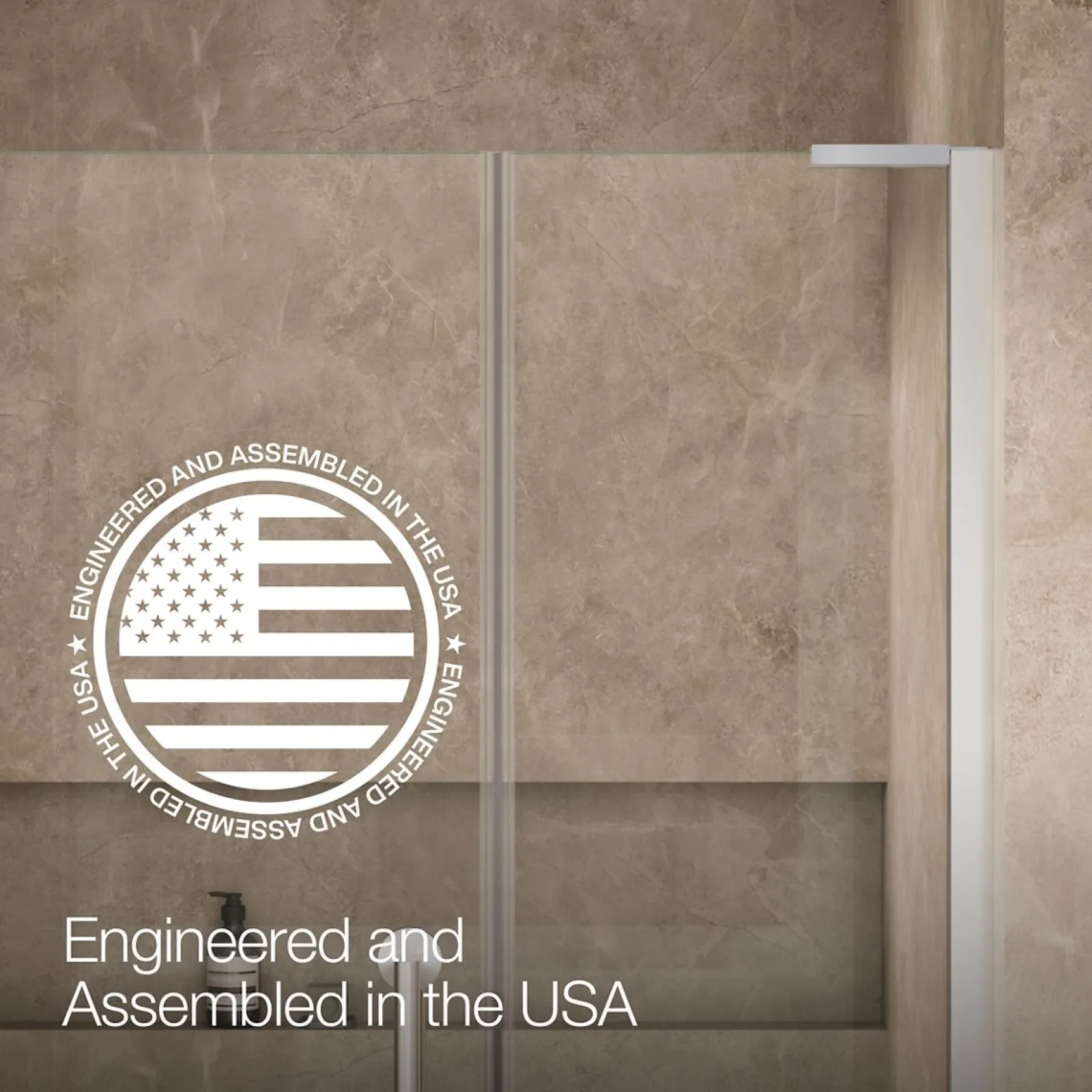 45-1/4"-46" W x 71-3/4" H pivot shower door with 3/8"-thick Crystal Clear glass^Kohler Hot