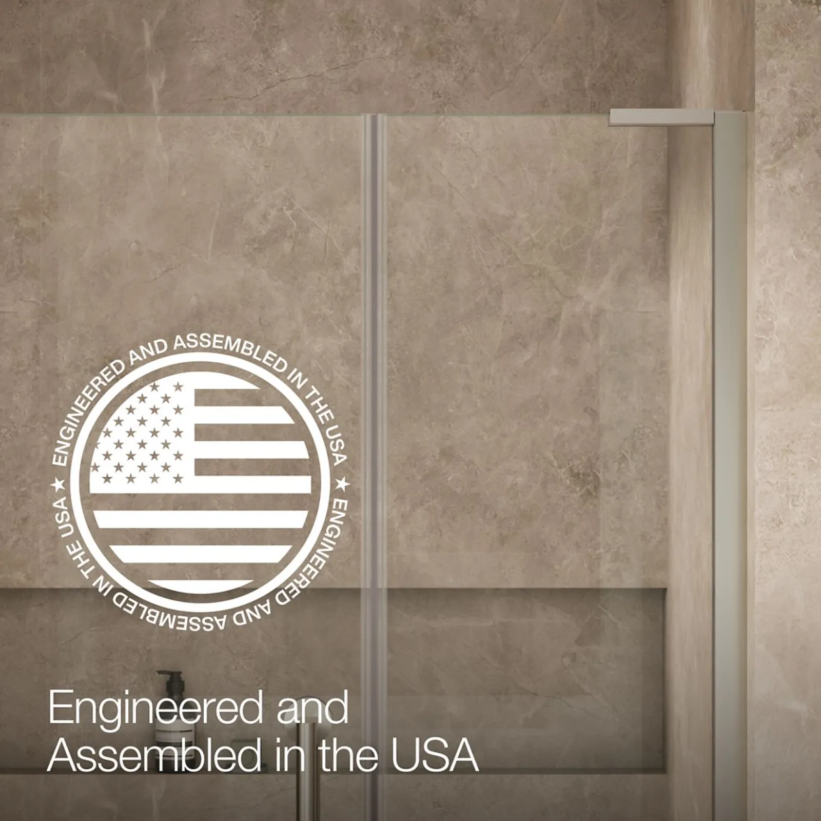 45-1/4"-46" W x 71-3/4" H pivot shower door with 3/8"-thick Crystal Clear glass^Kohler Hot