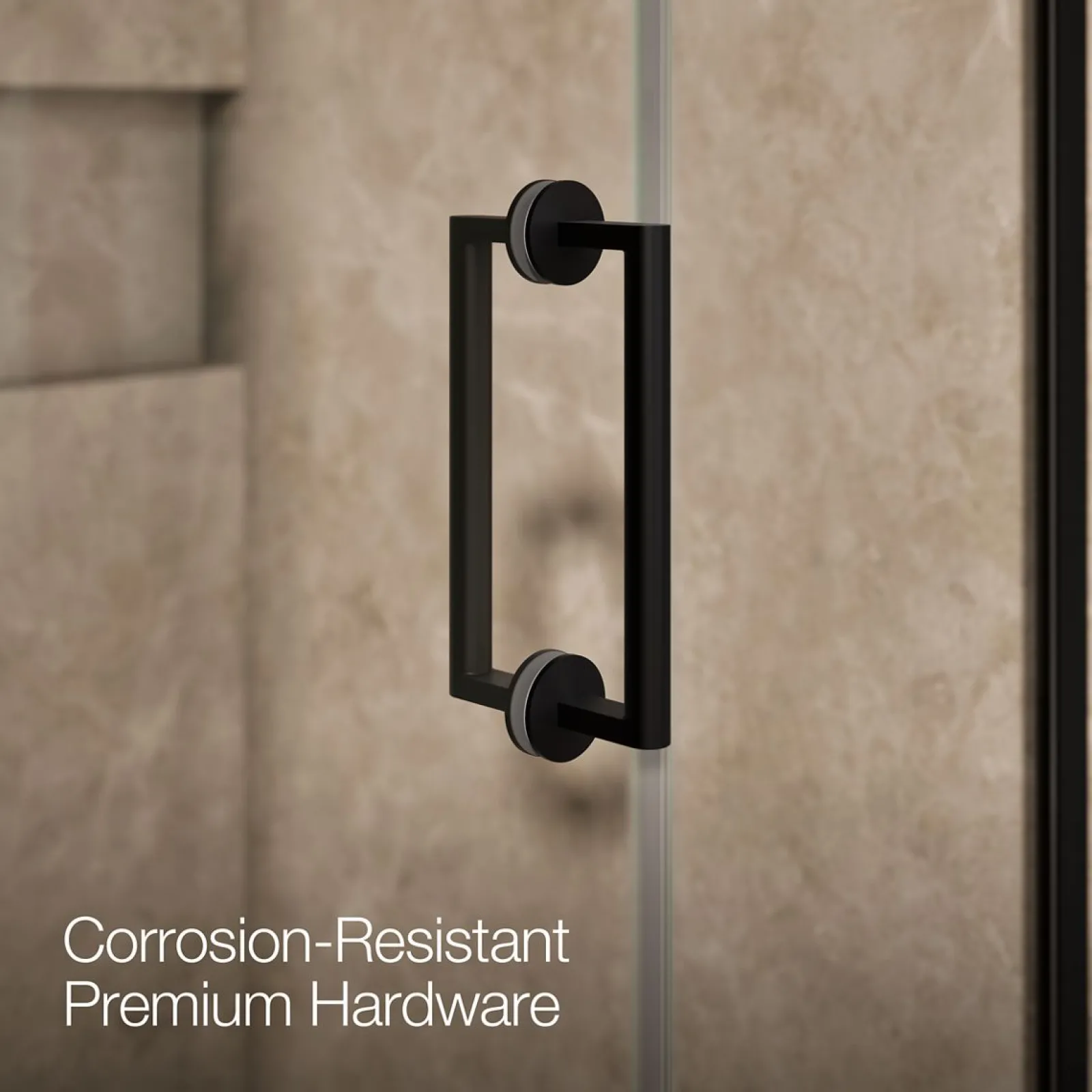 46"-46-3/4" W x 71-3/4" H pivot shower door with 3/8"-thick Crystal Clear glass^Kohler Hot