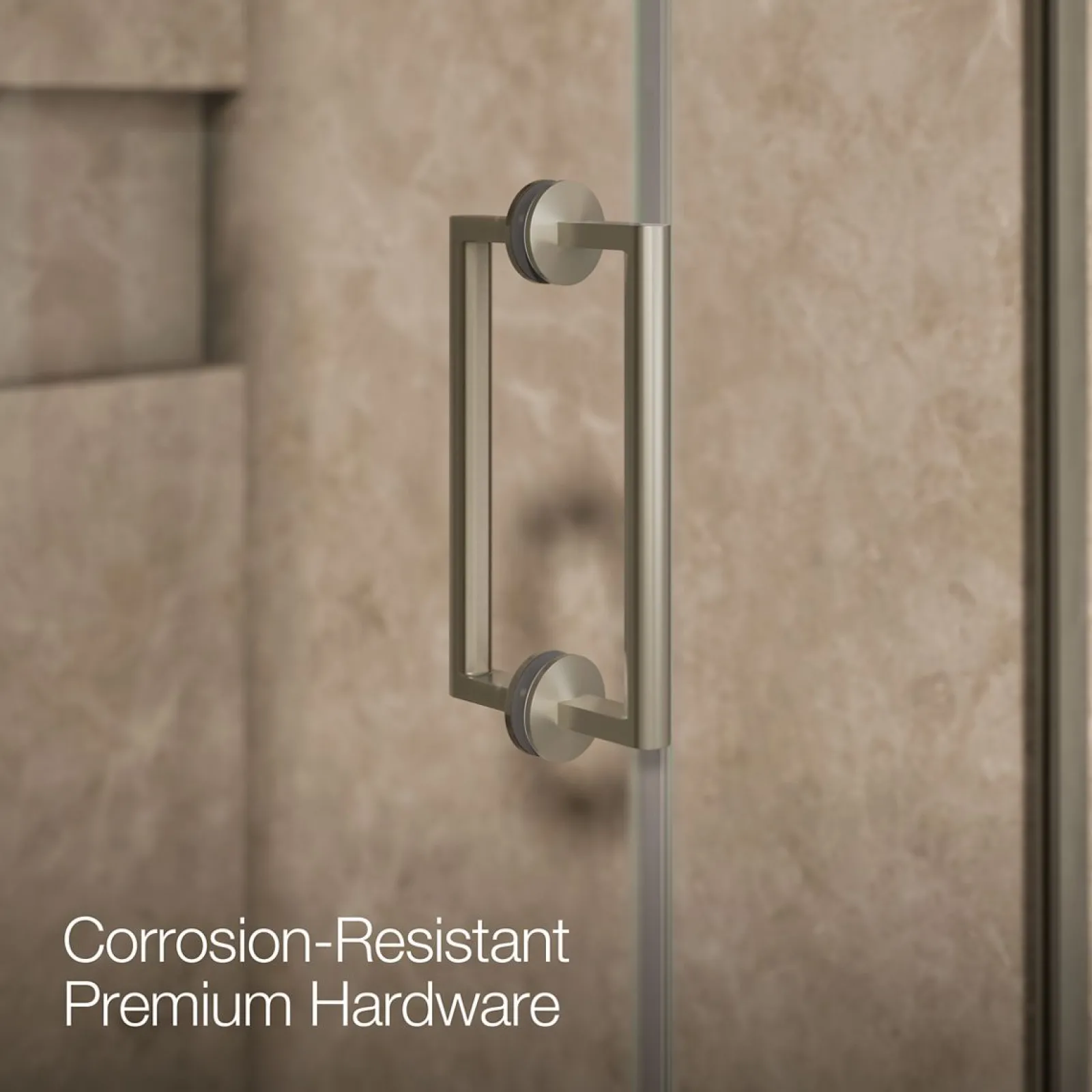 46"-46-3/4" W x 71-3/4" H pivot shower door with 3/8"-thick Crystal Clear glass^Kohler Hot