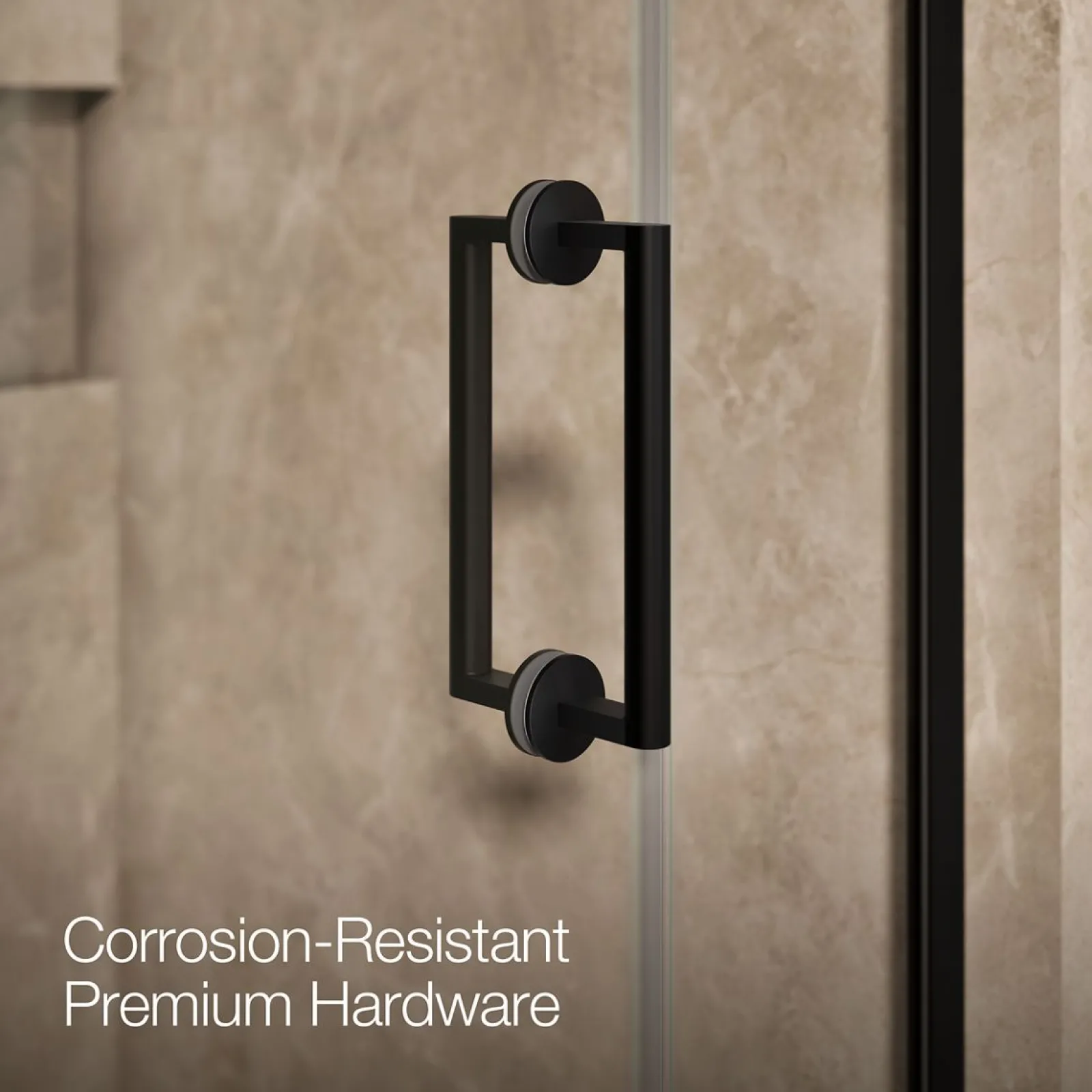 33-5/8"-34-3/8" W x 71-9/16" H pivot shower door with 3/8"-thick Crystal Clear glass^Kohler New