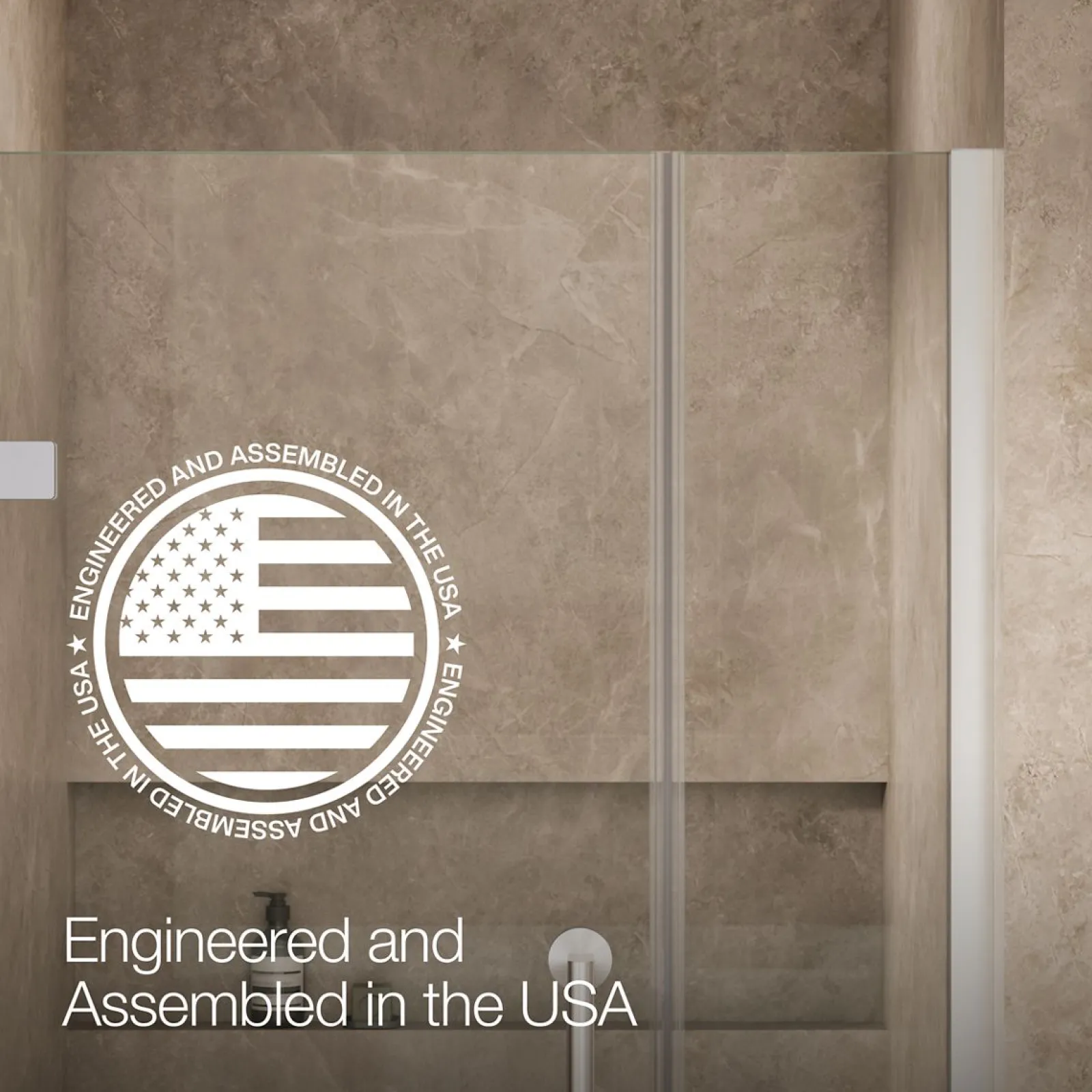 39-5/8"-40-3/8" W x 71-9/16" H pivot shower door with 3/8"-thick Crystal Clear glass^Kohler