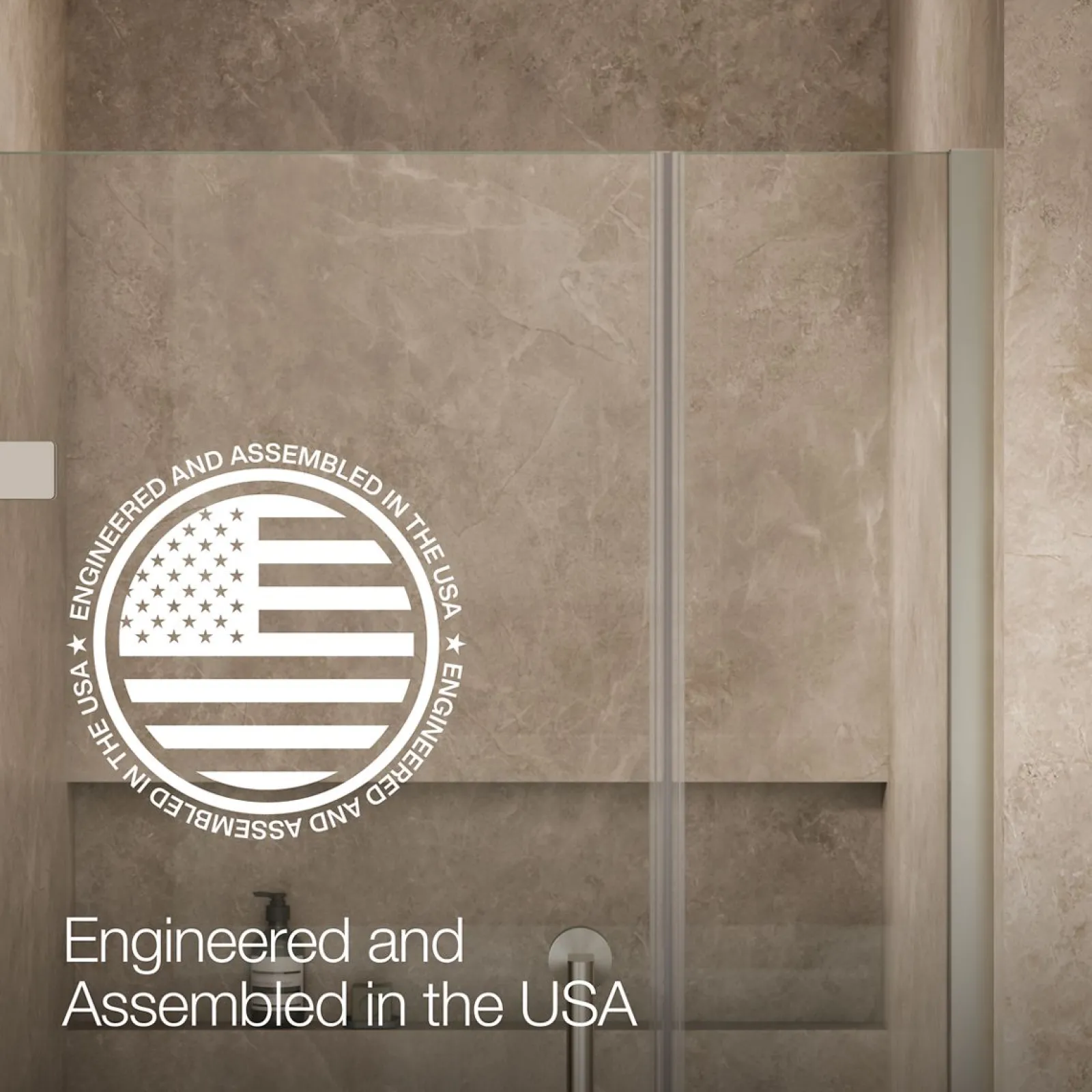 39-5/8"-40-3/8" W x 71-9/16" H pivot shower door with 3/8"-thick Crystal Clear glass^Kohler