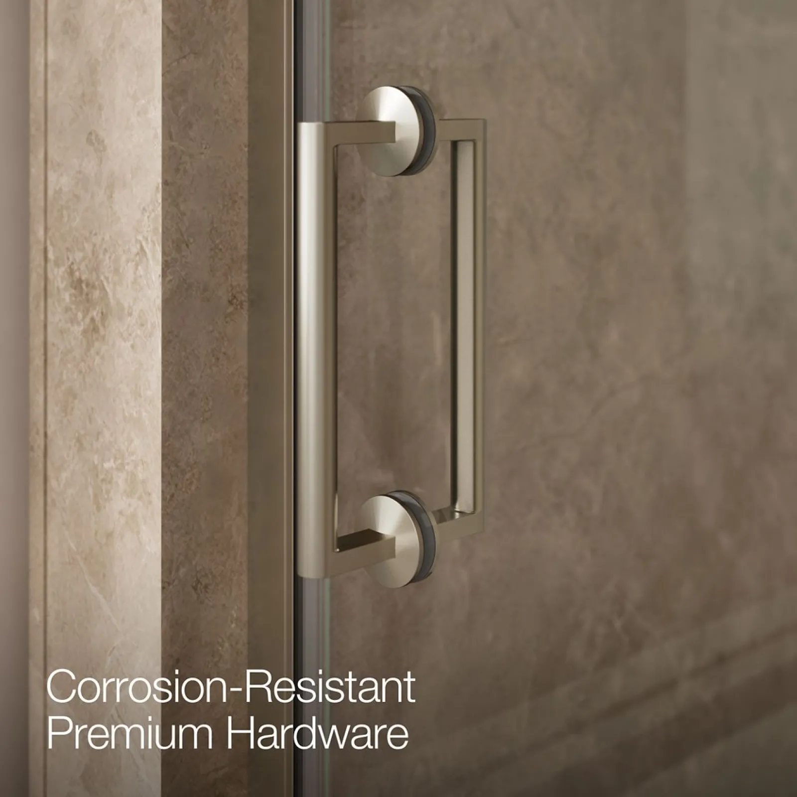 27-5/8"-28-3/8" W x 71-5/8" H pivot shower door with 3/8"-thick Crystal Clear glass^Kohler Sale
