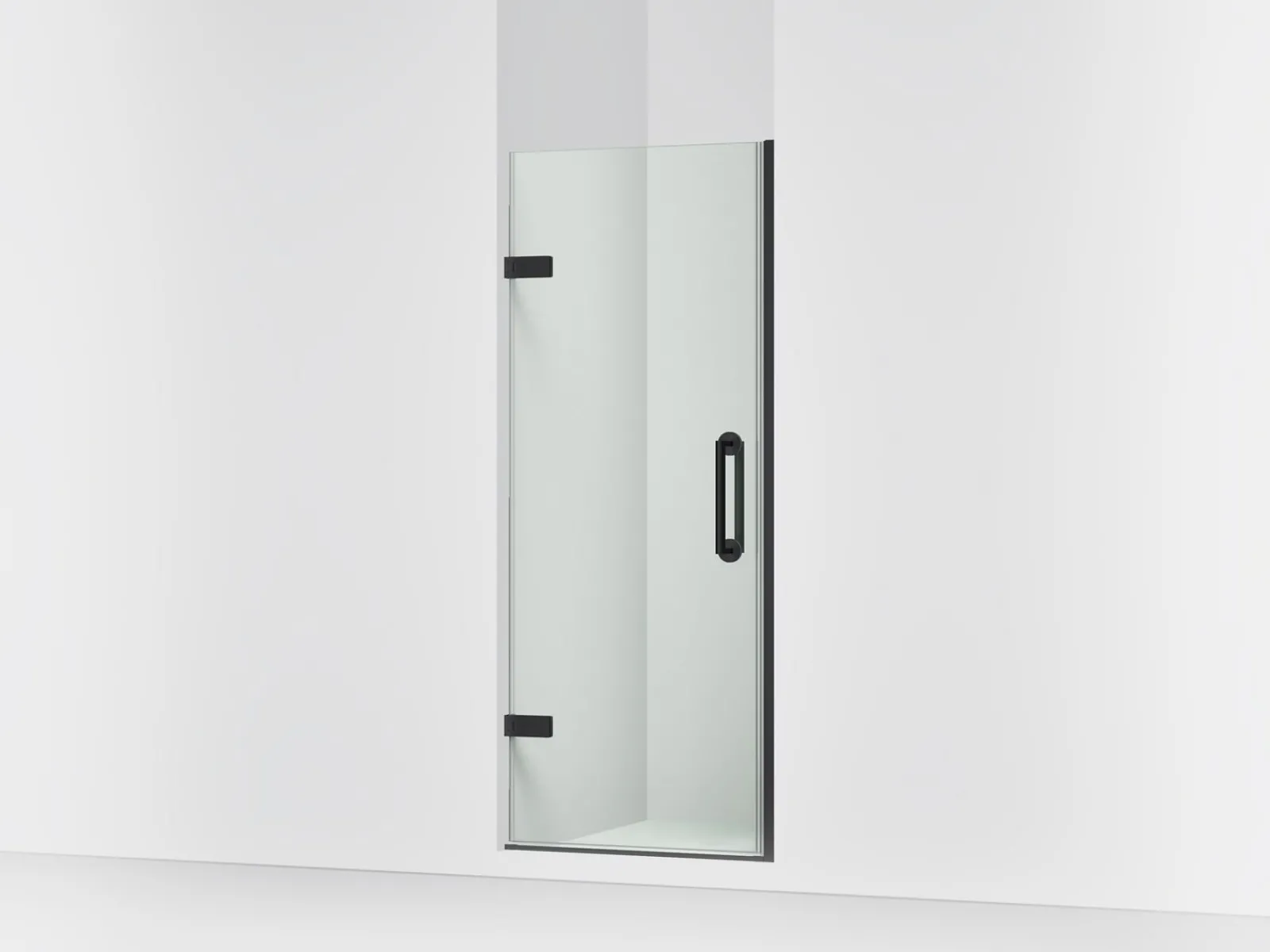 29-5/8"-30-3/8" W x 71-5/8" H pivot shower door with 3/8"-thick Crystal Clear glass^Kohler New
