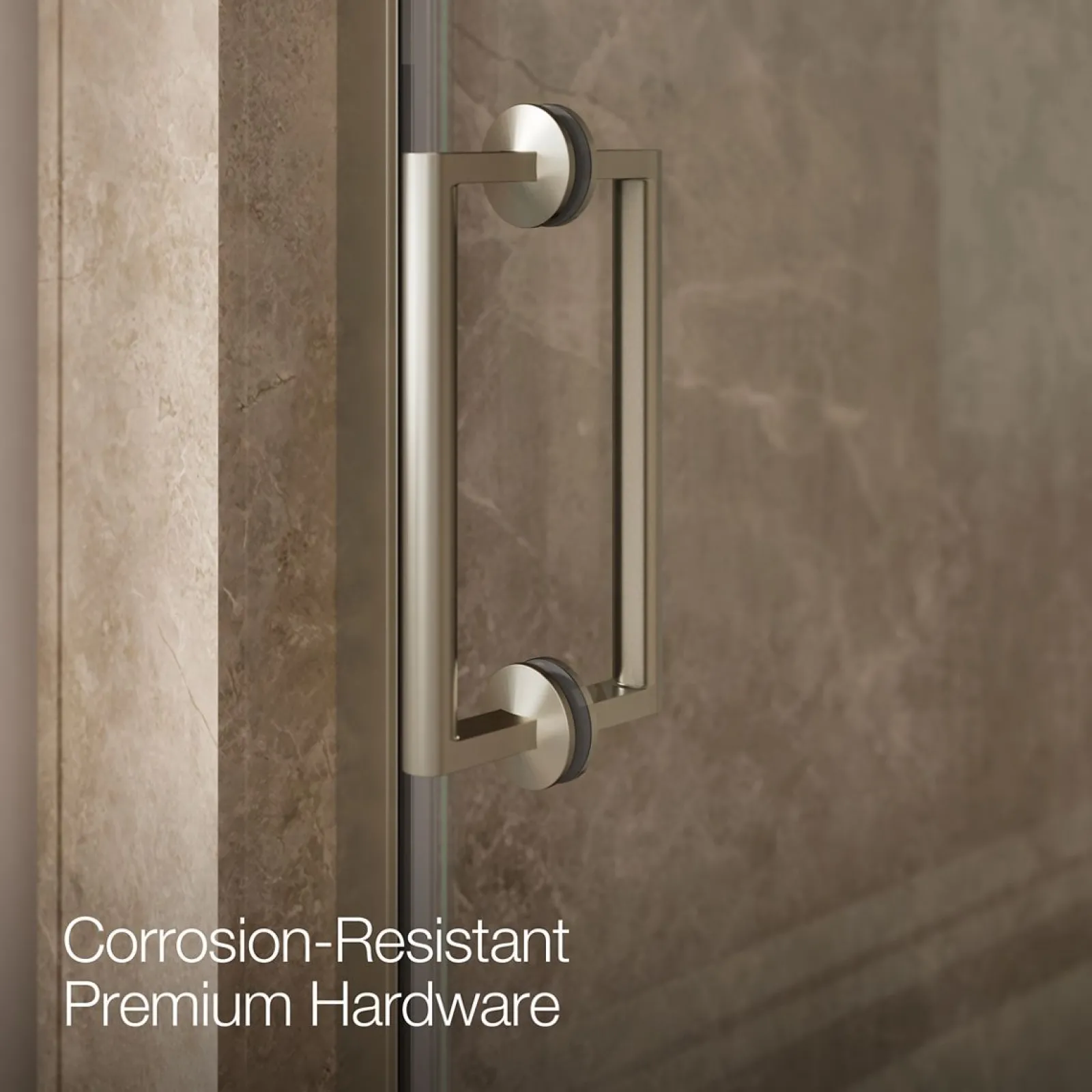 29-5/8"-30-3/8" W x 71-5/8" H pivot shower door with 3/8"-thick Crystal Clear glass^Kohler New