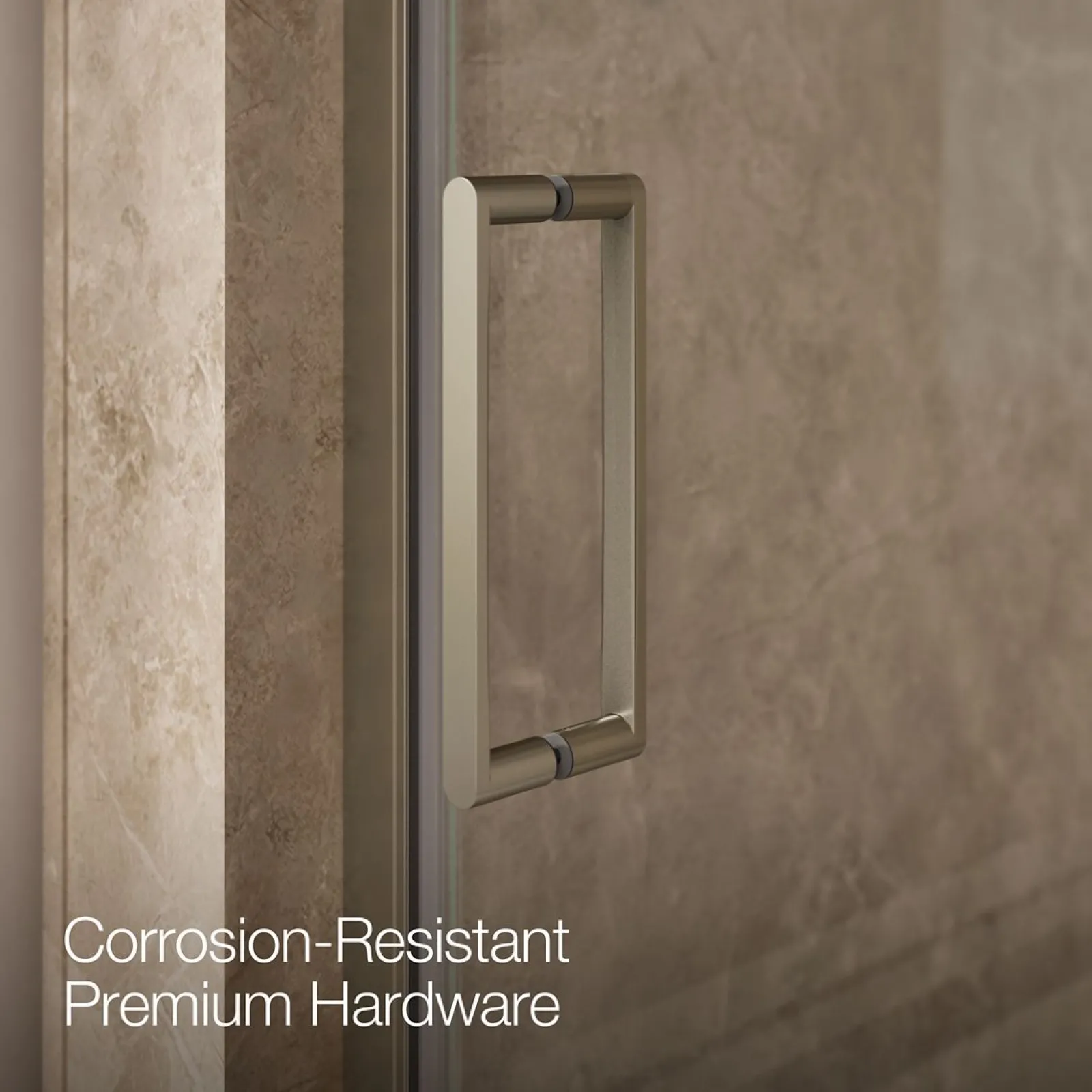 27-5/8"-28-3/8" W x 71-5/8" H pivot shower door with 3/8"-thick Crystal Clear glass^Kohler New