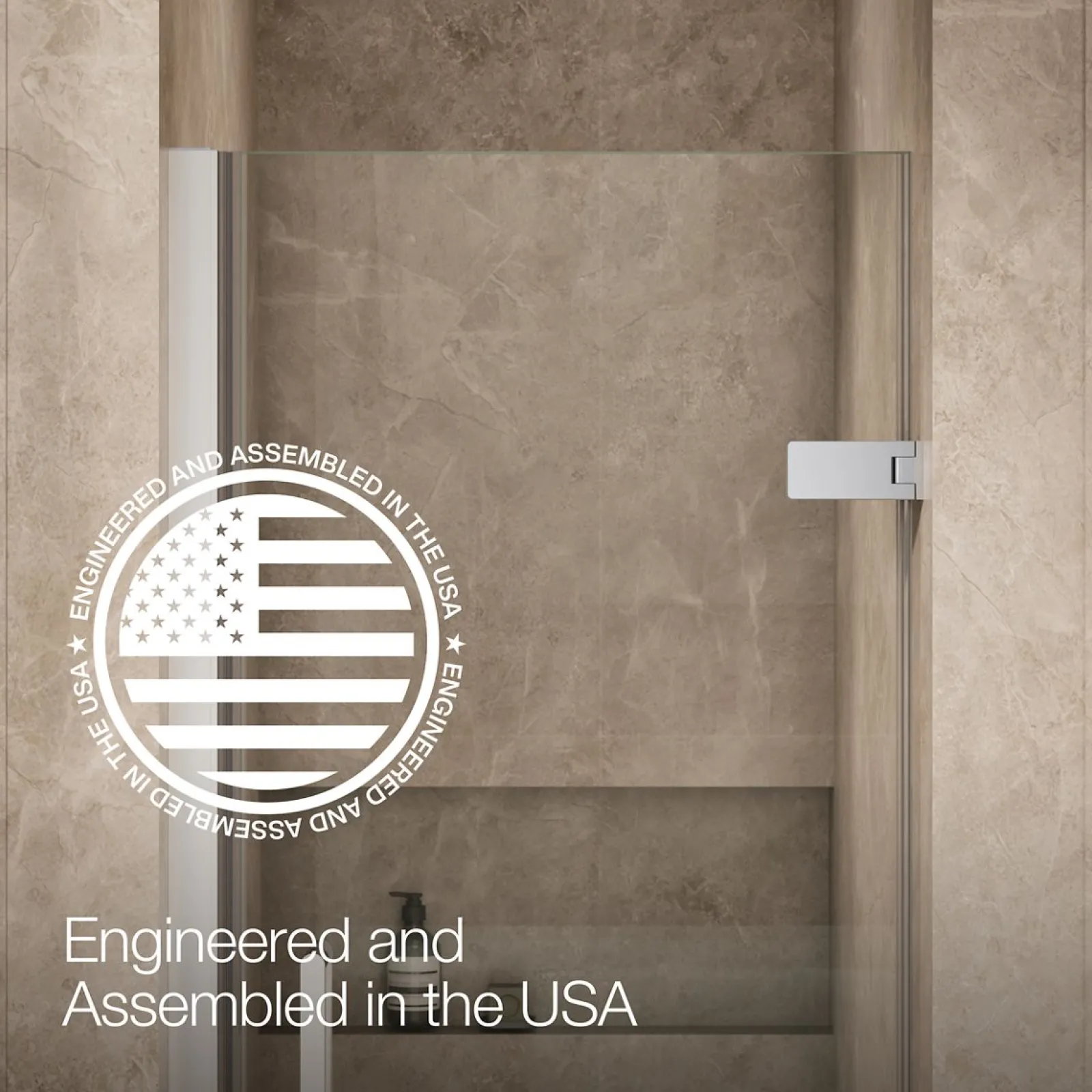 27-5/8"-28-3/8" W x 71-5/8" H pivot shower door with 3/8"-thick Crystal Clear glass^Kohler New