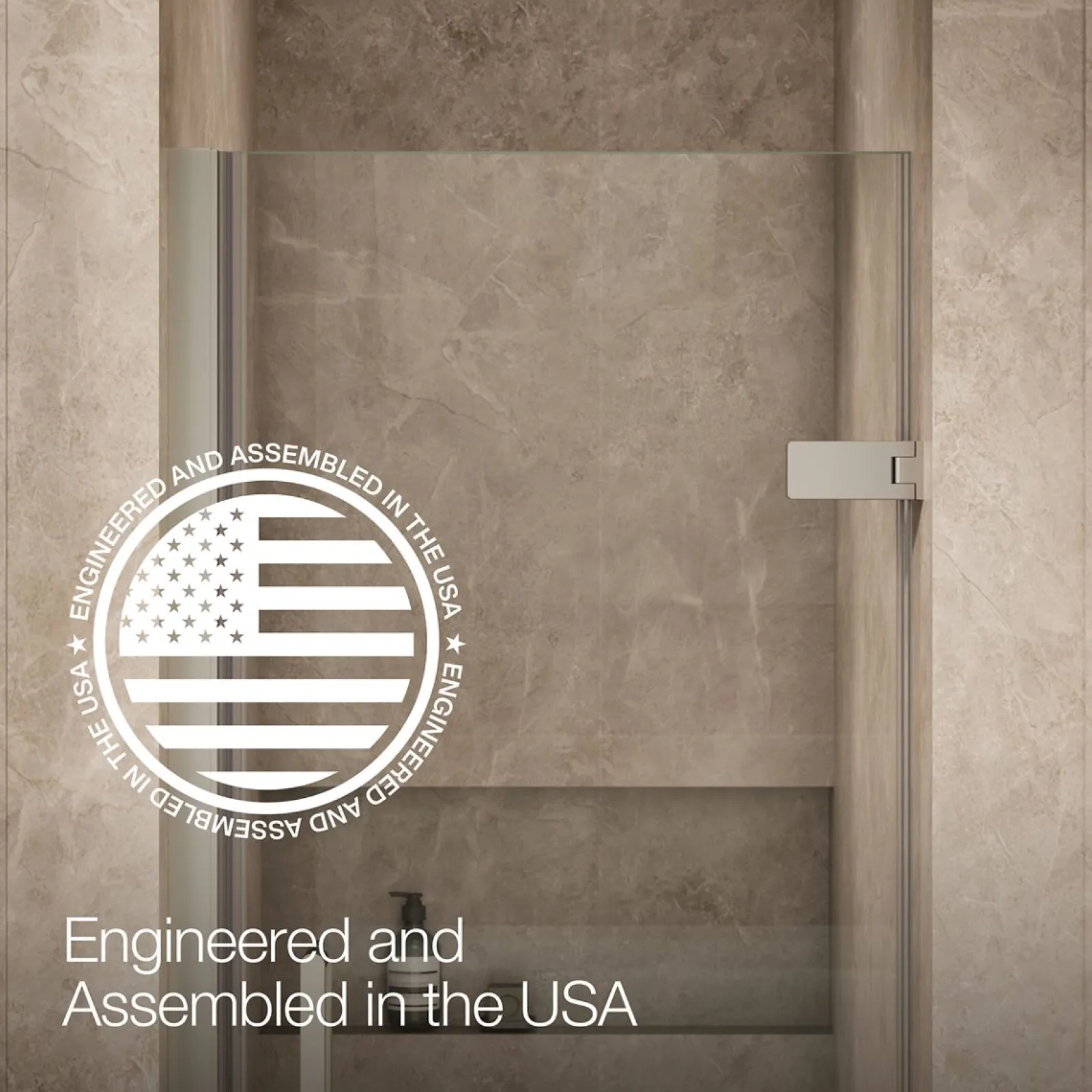 27-5/8"-28-3/8" W x 71-5/8" H pivot shower door with 3/8"-thick Crystal Clear glass^Kohler New