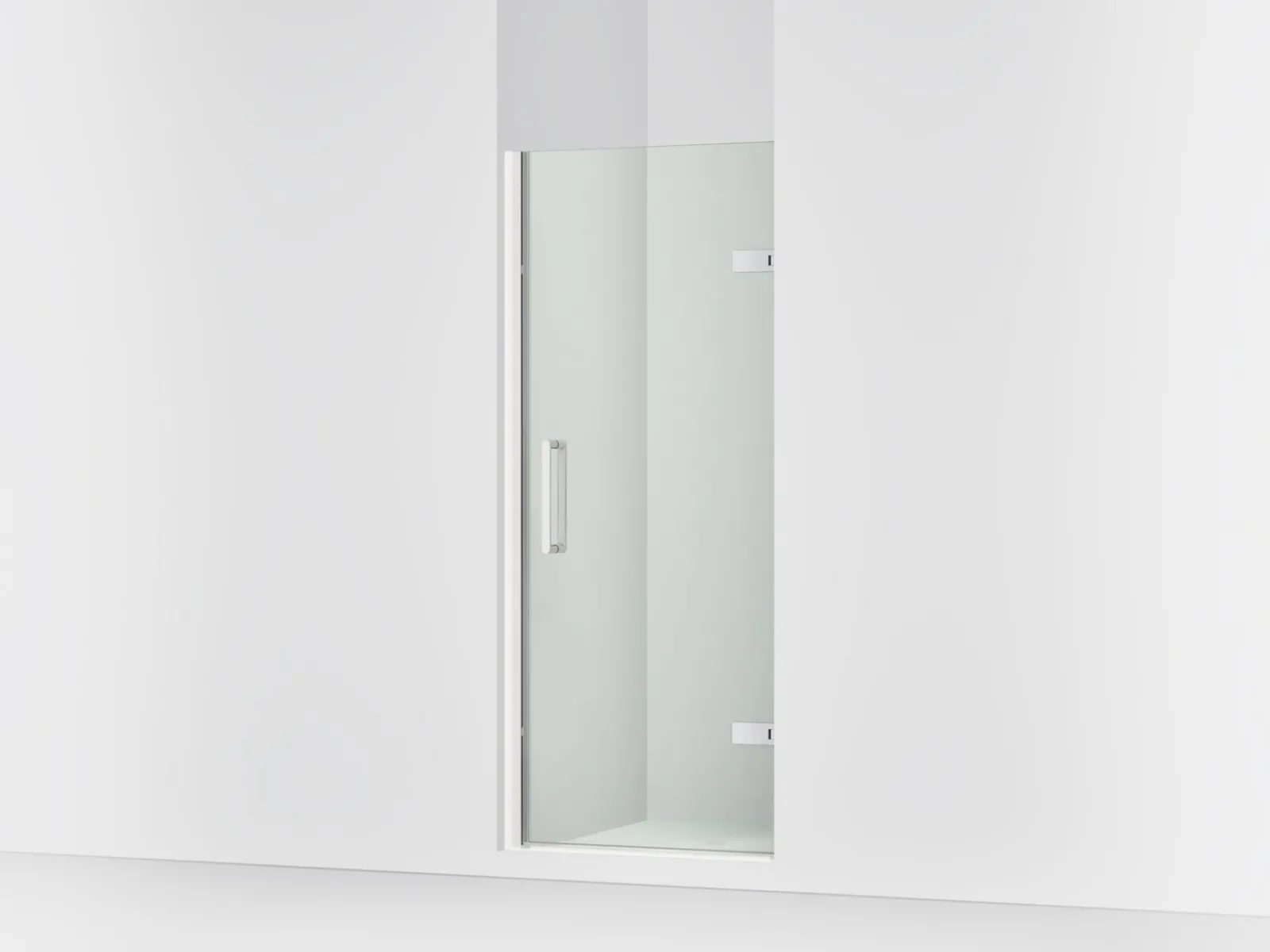 29-5/8"-30-3/8" W x 71-5/8" H pivot shower door with 3/8"-thick Crystal Clear glass^Kohler Hot