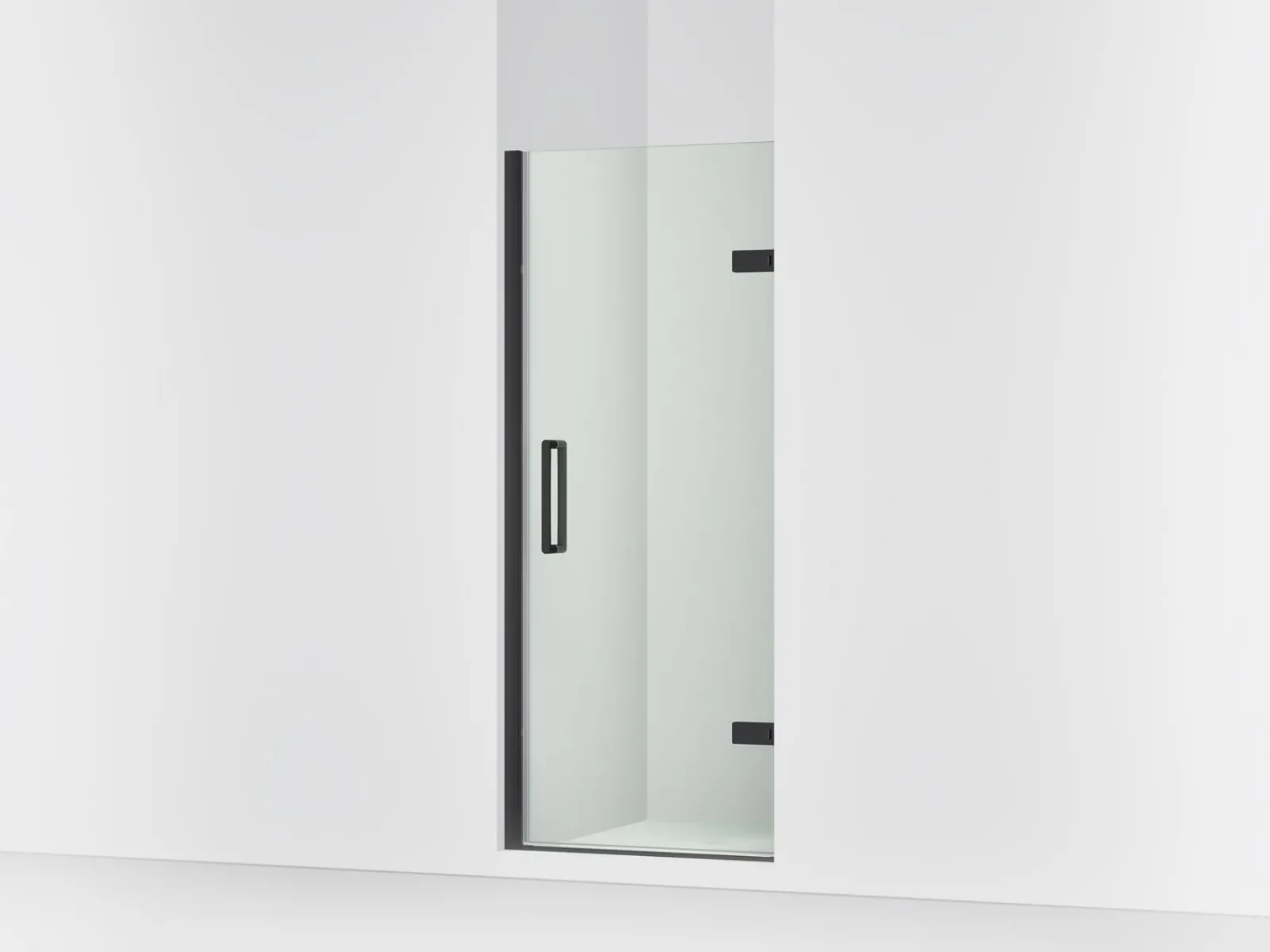 29-5/8"-30-3/8" W x 71-5/8" H pivot shower door with 3/8"-thick Crystal Clear glass^Kohler Hot