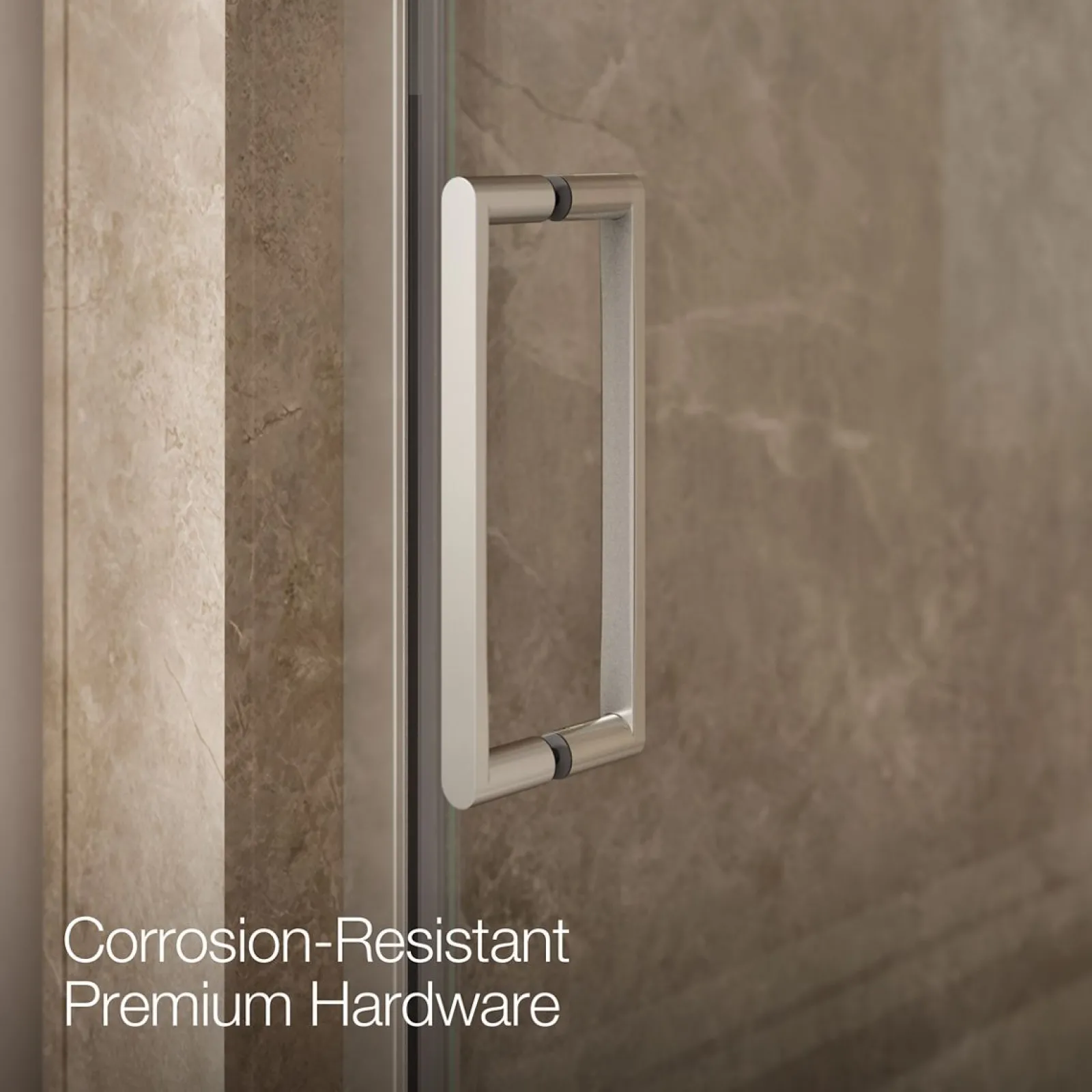 29-5/8"-30-3/8" W x 71-5/8" H pivot shower door with 3/8"-thick Crystal Clear glass^Kohler Hot