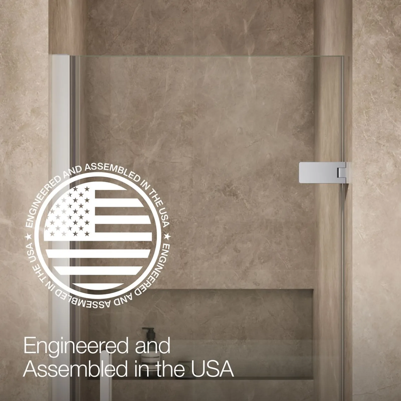 29-5/8"-30-3/8" W x 71-5/8" H pivot shower door with 3/8"-thick Crystal Clear glass^Kohler Hot