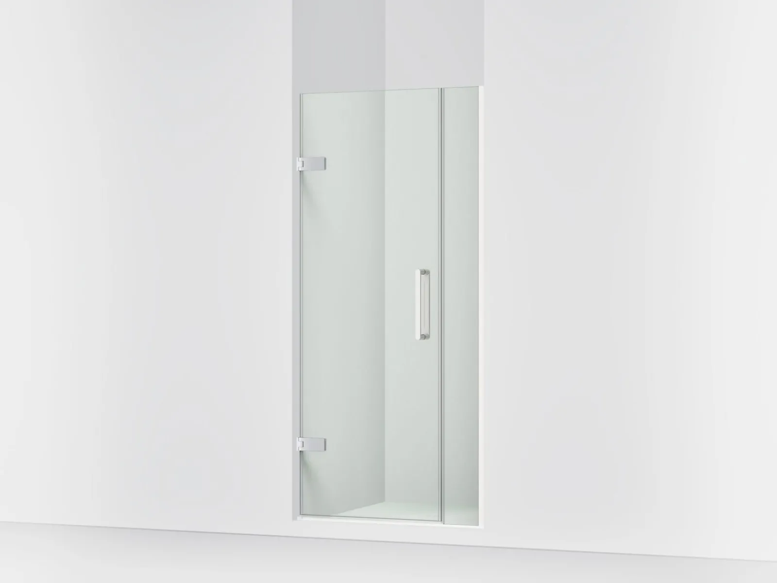 33-5/8"-34-3/8" W x 71-9/16" H pivot shower door with 3/8"-thick Crystal Clear glass^Kohler Clearance