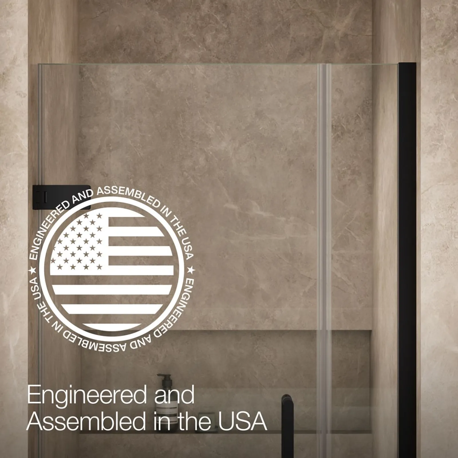 33-5/8"-34-3/8" W x 71-9/16" H pivot shower door with 3/8"-thick Crystal Clear glass^Kohler Clearance