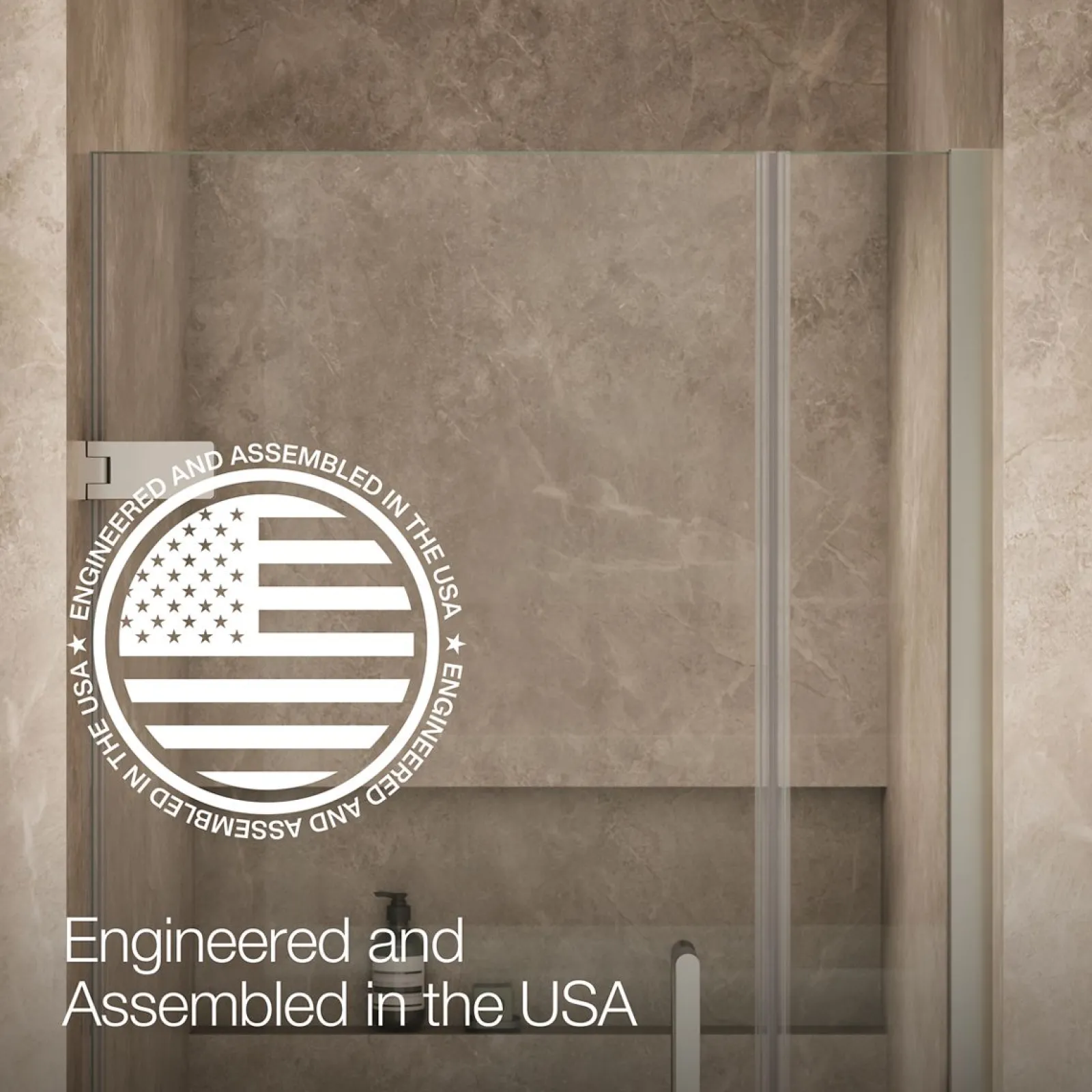 33-5/8"-34-3/8" W x 71-9/16" H pivot shower door with 3/8"-thick Crystal Clear glass^Kohler Clearance