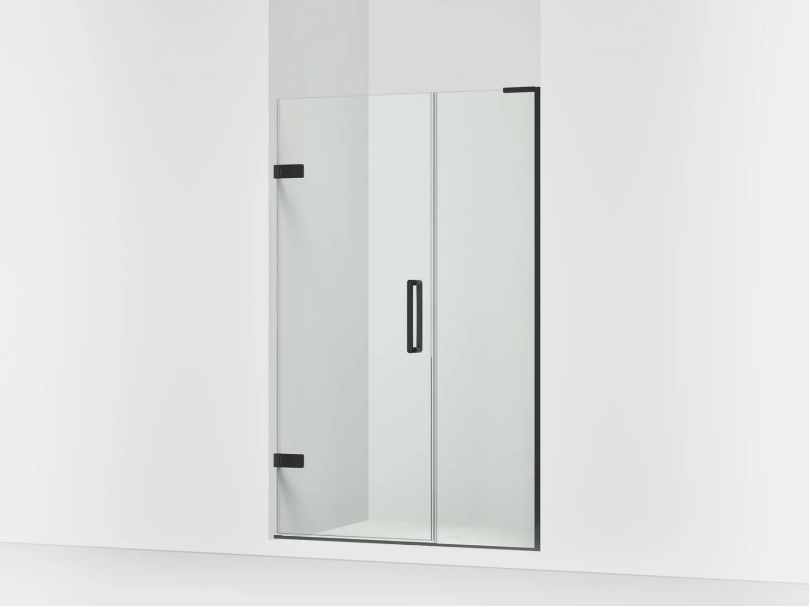 46"-46-3/4" W x 71-3/4" H pivot shower door with 3/8"-thick Crystal Clear glass^Kohler Online
