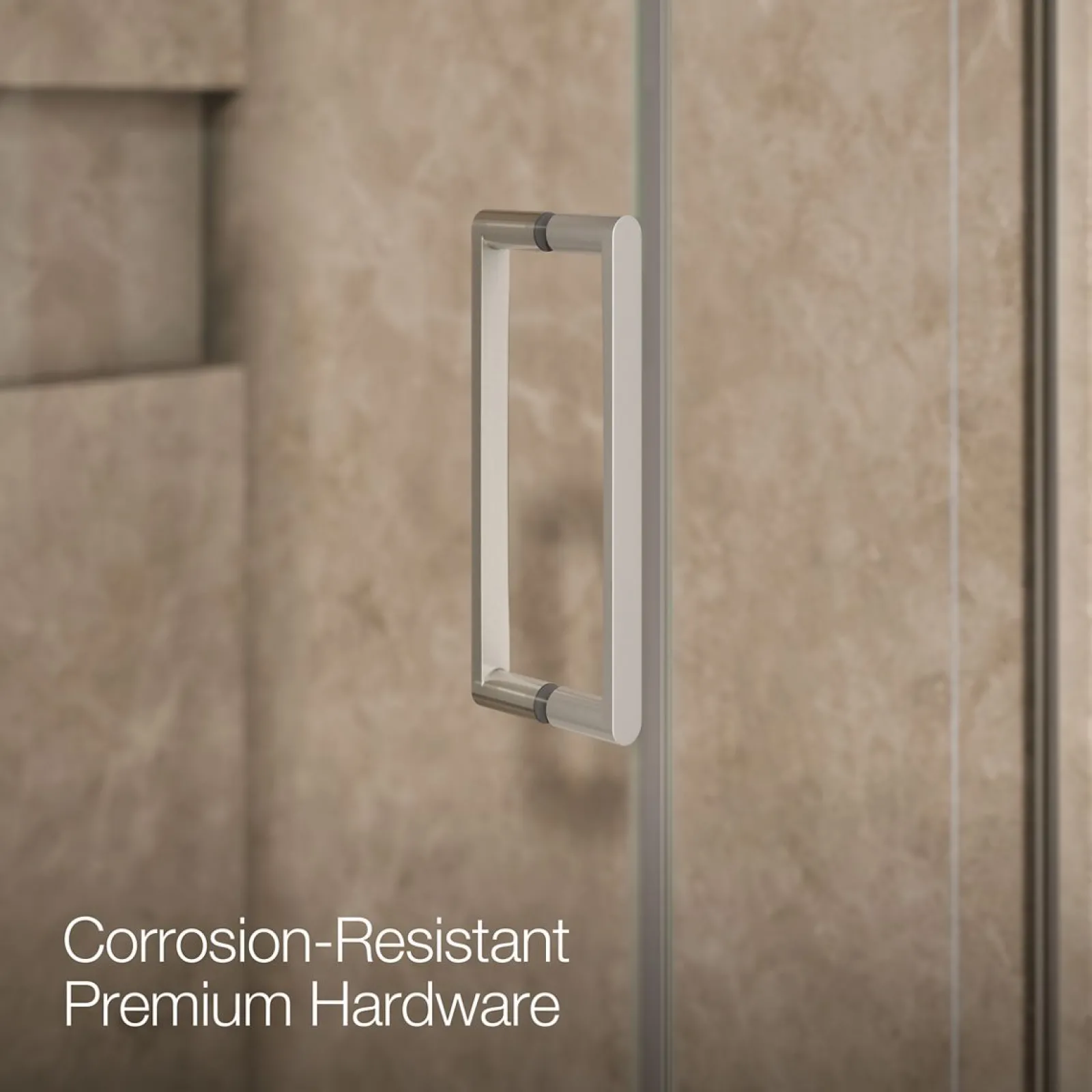 46"-46-3/4" W x 71-3/4" H pivot shower door with 3/8"-thick Crystal Clear glass^Kohler Online