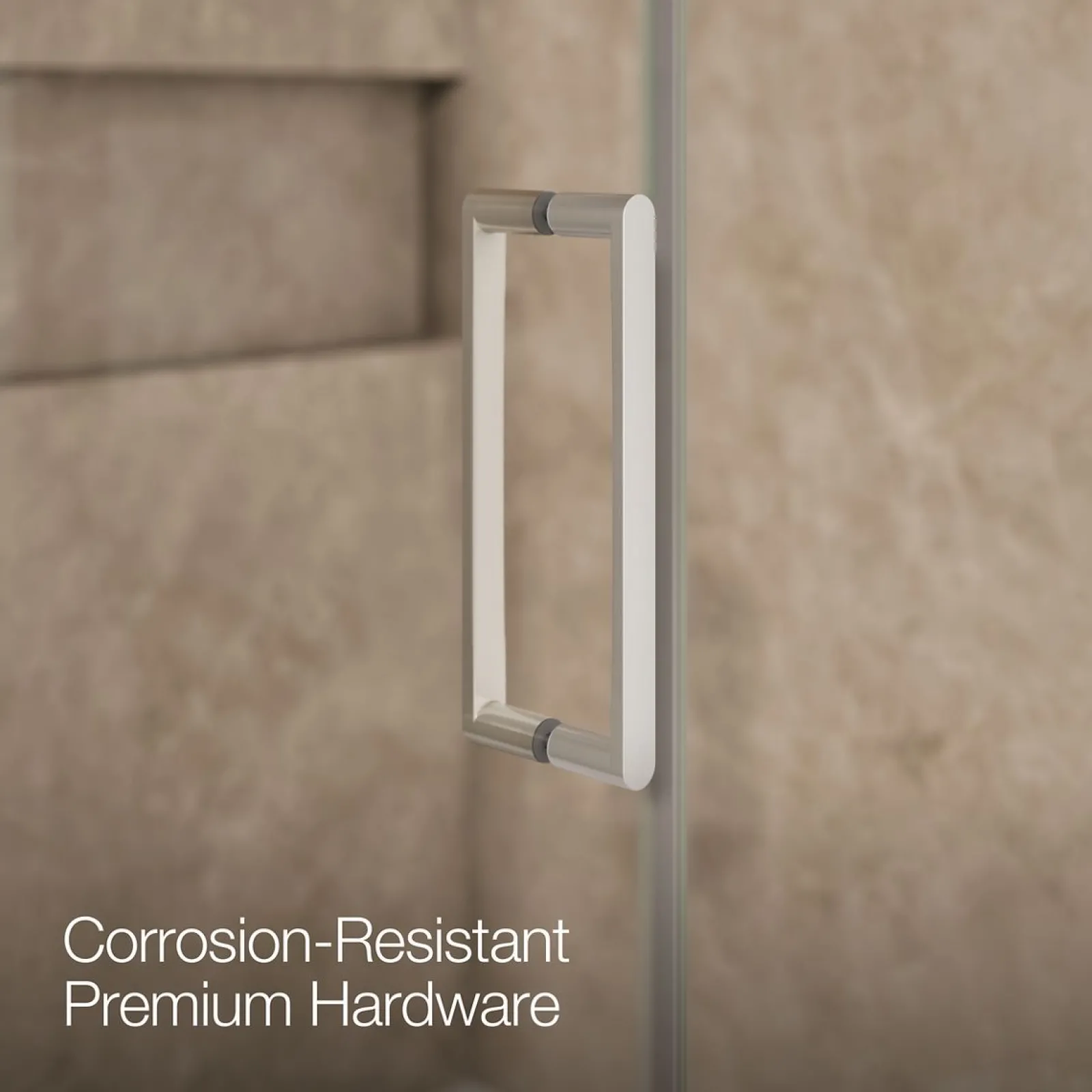 58"-58-3/4" W x 71-3/4" H pivot shower door with 3/8"-thick Crystal Clear glass^Kohler Discount