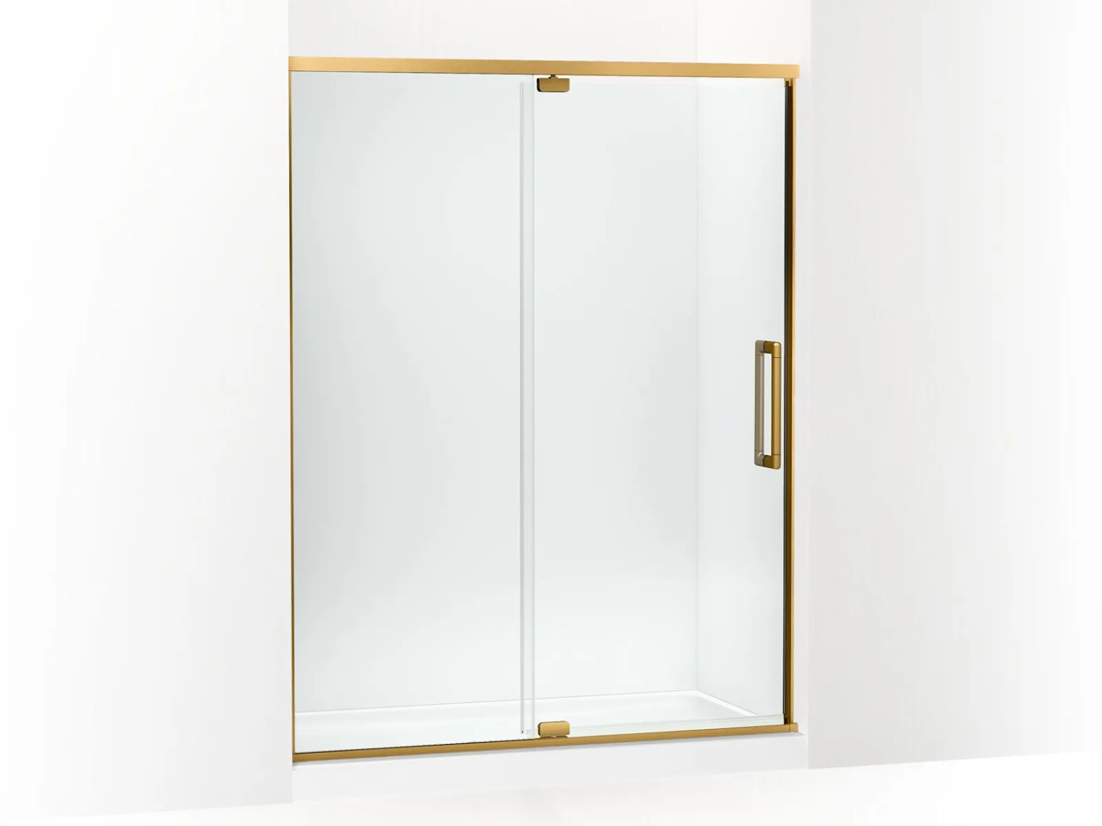 54"-60" W x 76" H pivot shower door with 5/16"-thick Crystal Clear glass^Kohler Discount
